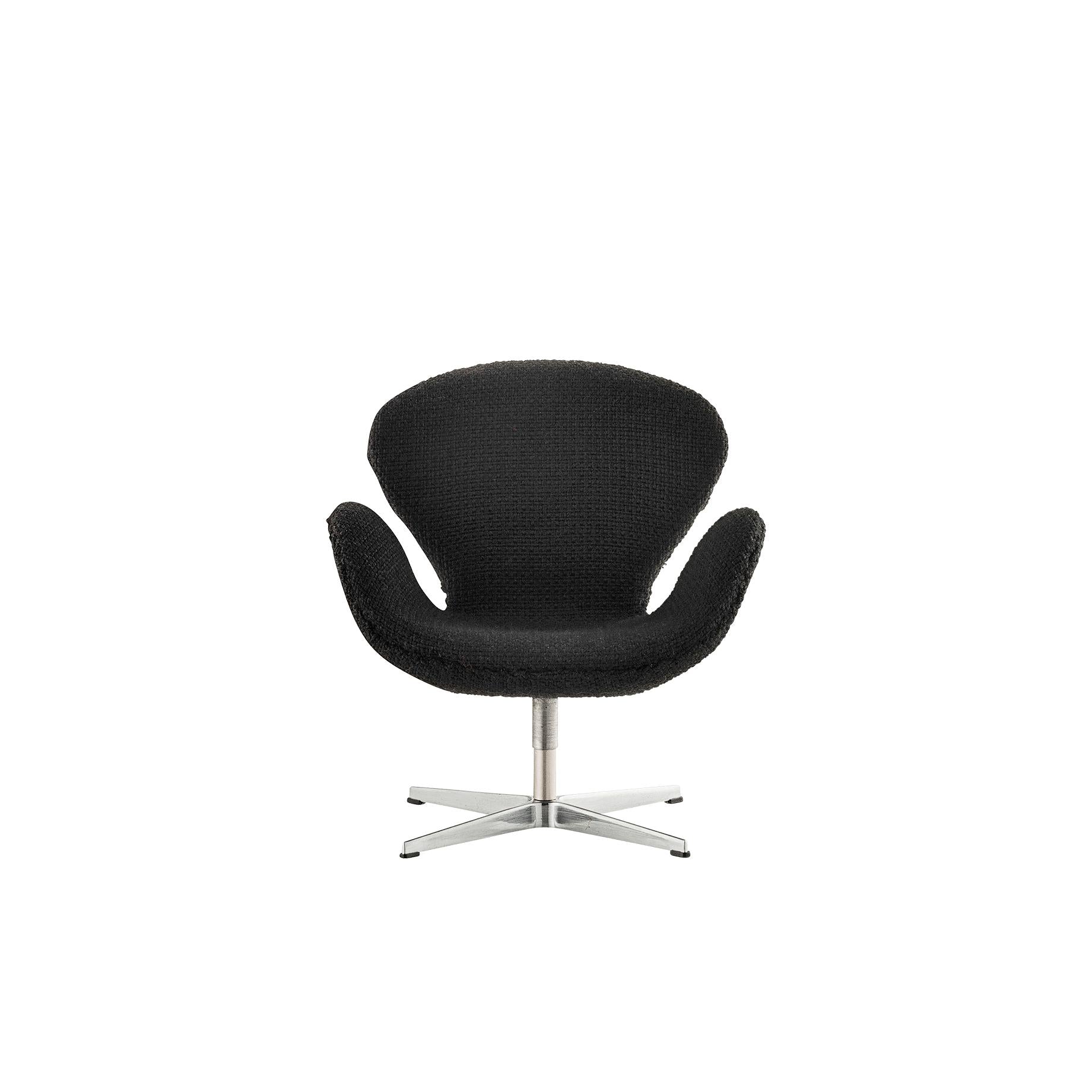 Fritz Hansen Cadeira em miniatura cisne, preto