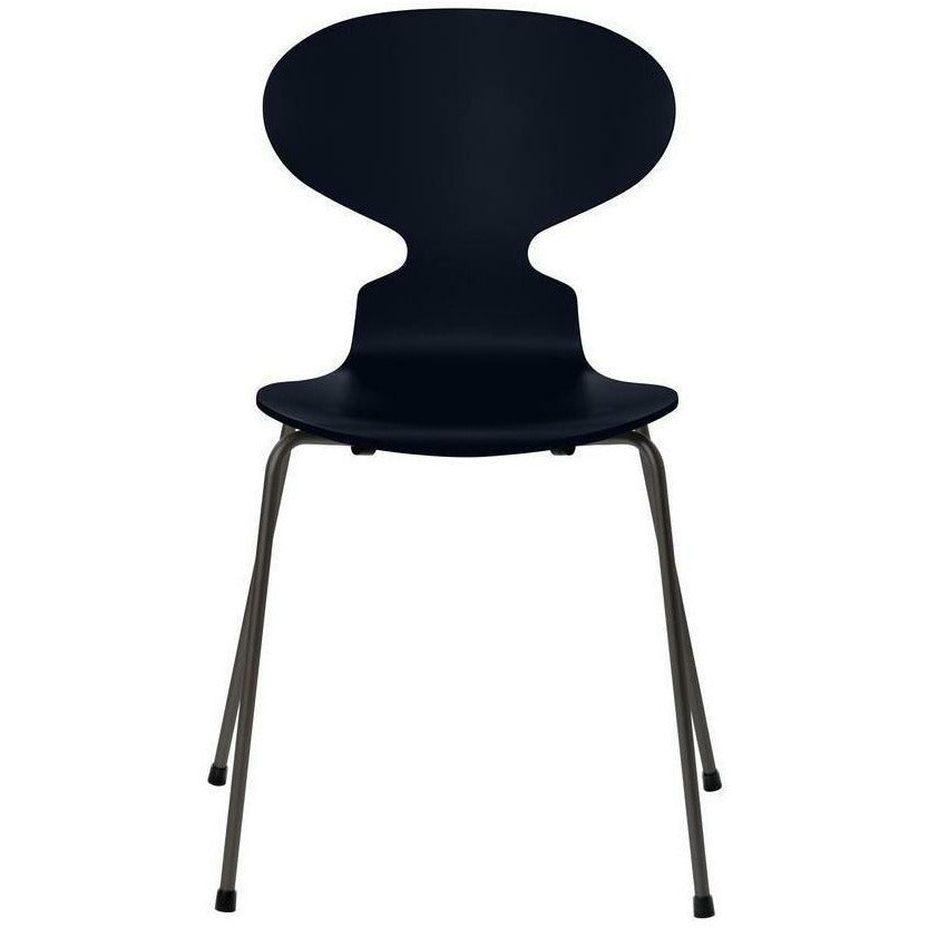 Fritz Hansen Ant Chair Lacquered Midnight Blue Shell, Warm Graphite Base
