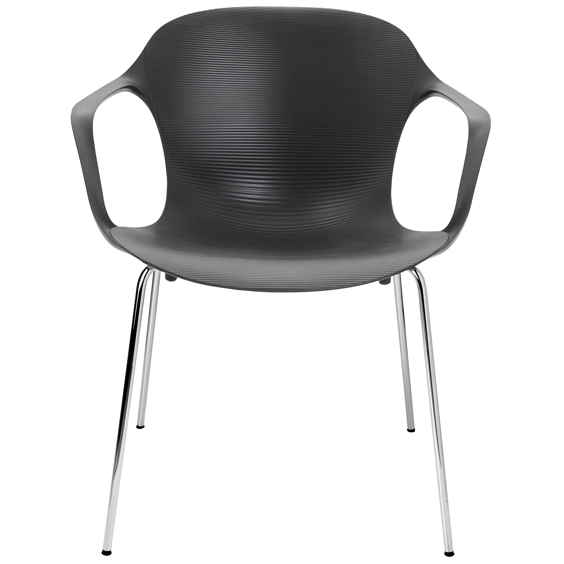 Fritz Hansen Napilla de acero del sillón, pimienta gris