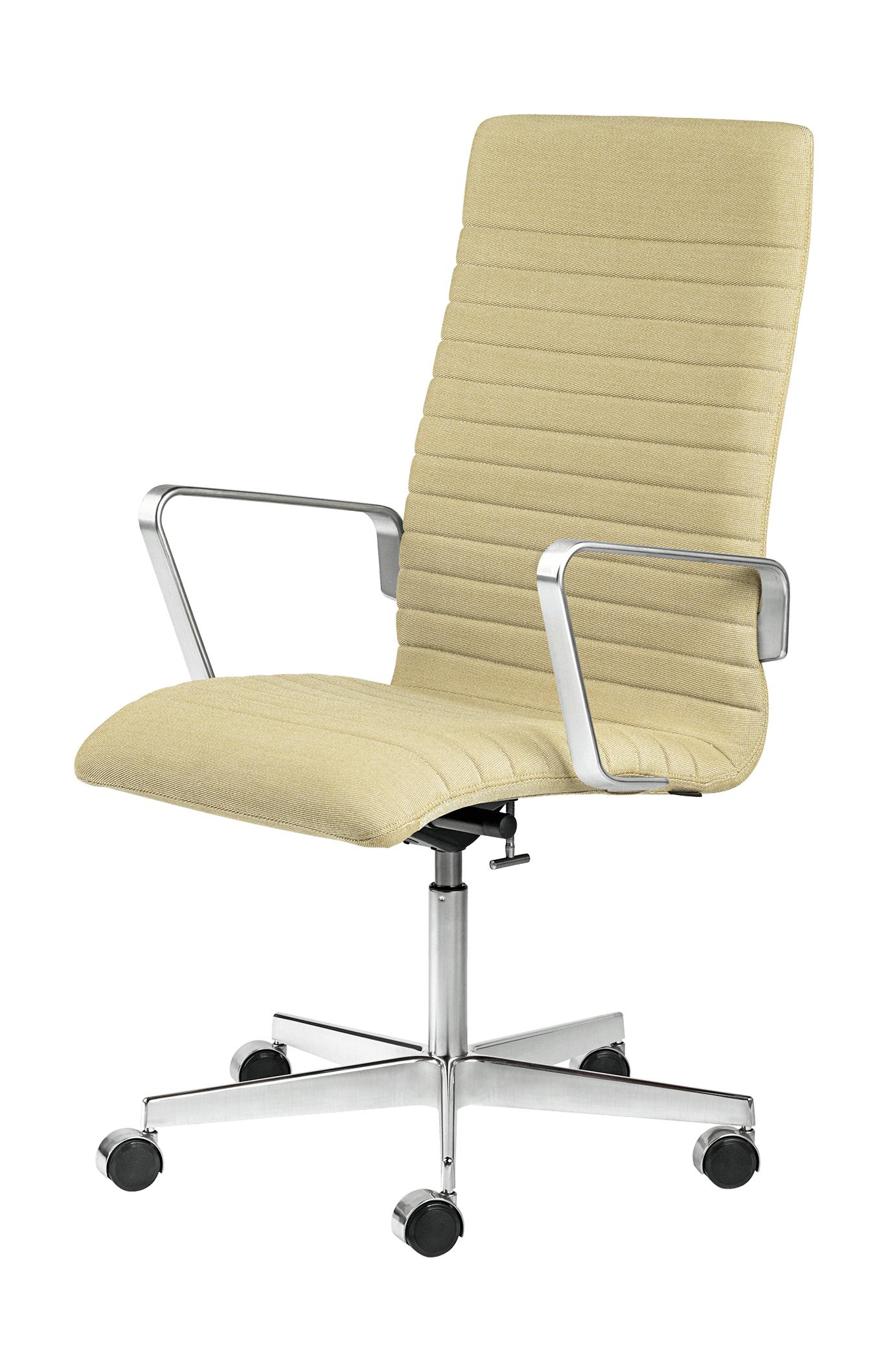 Fritz Hansen Oxford Altura premium de tela de sillón ajustable en la parte posterior, amarillo
