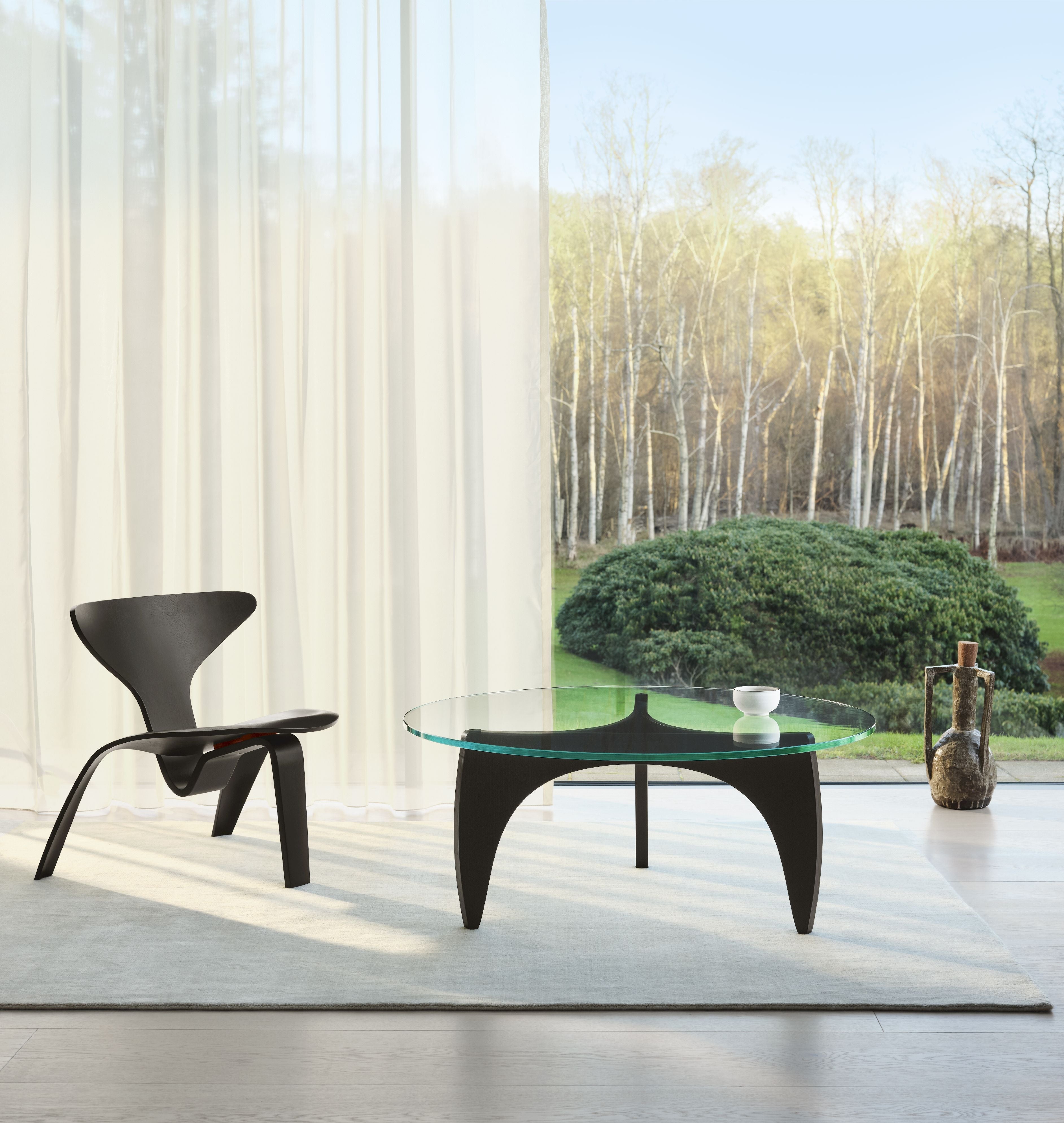 Fritz Hansen PK0 Ein Lounge -Stuhl, schwarz