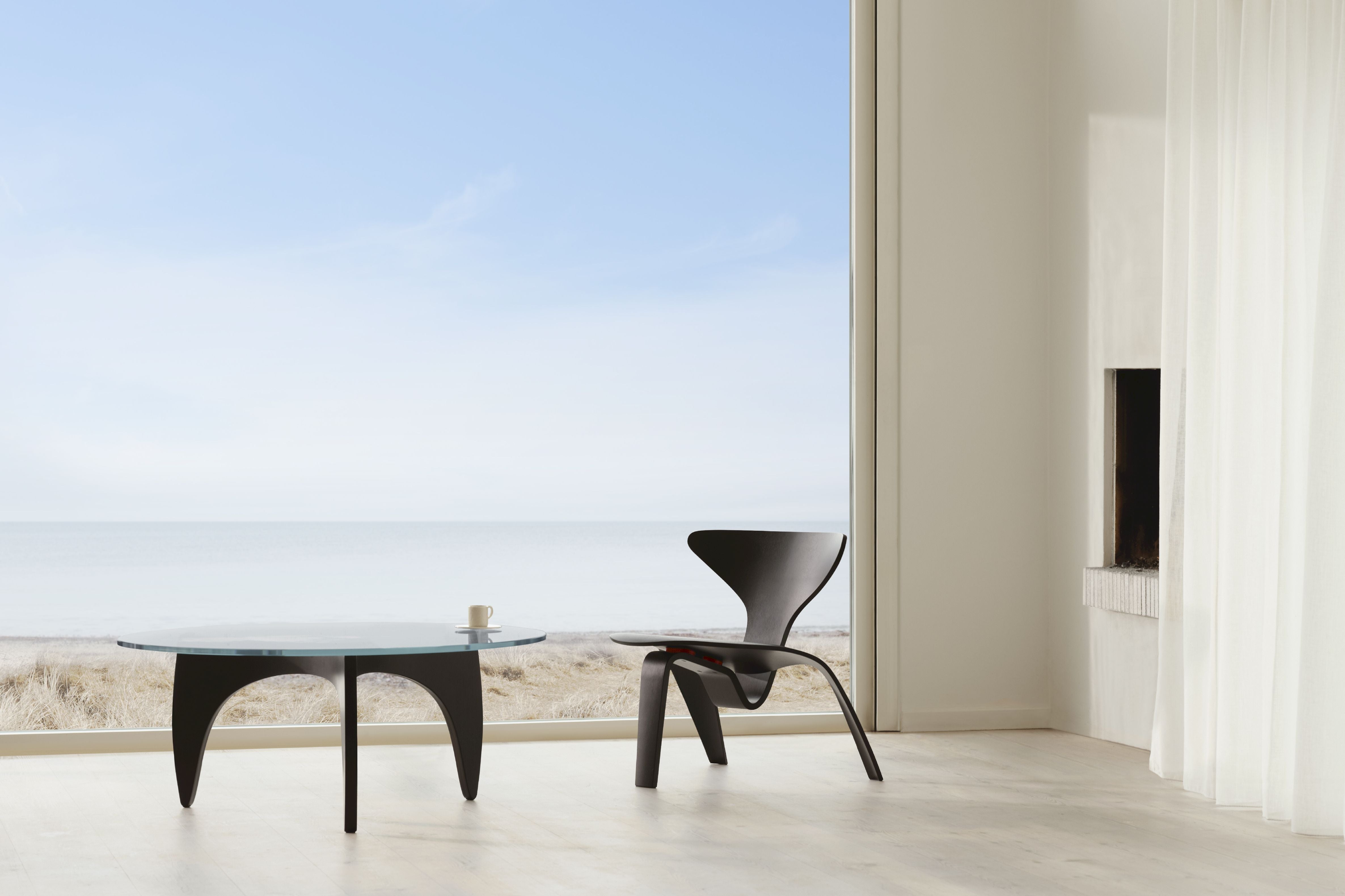 Fritz Hansen PK0 Ein Lounge -Stuhl, schwarz