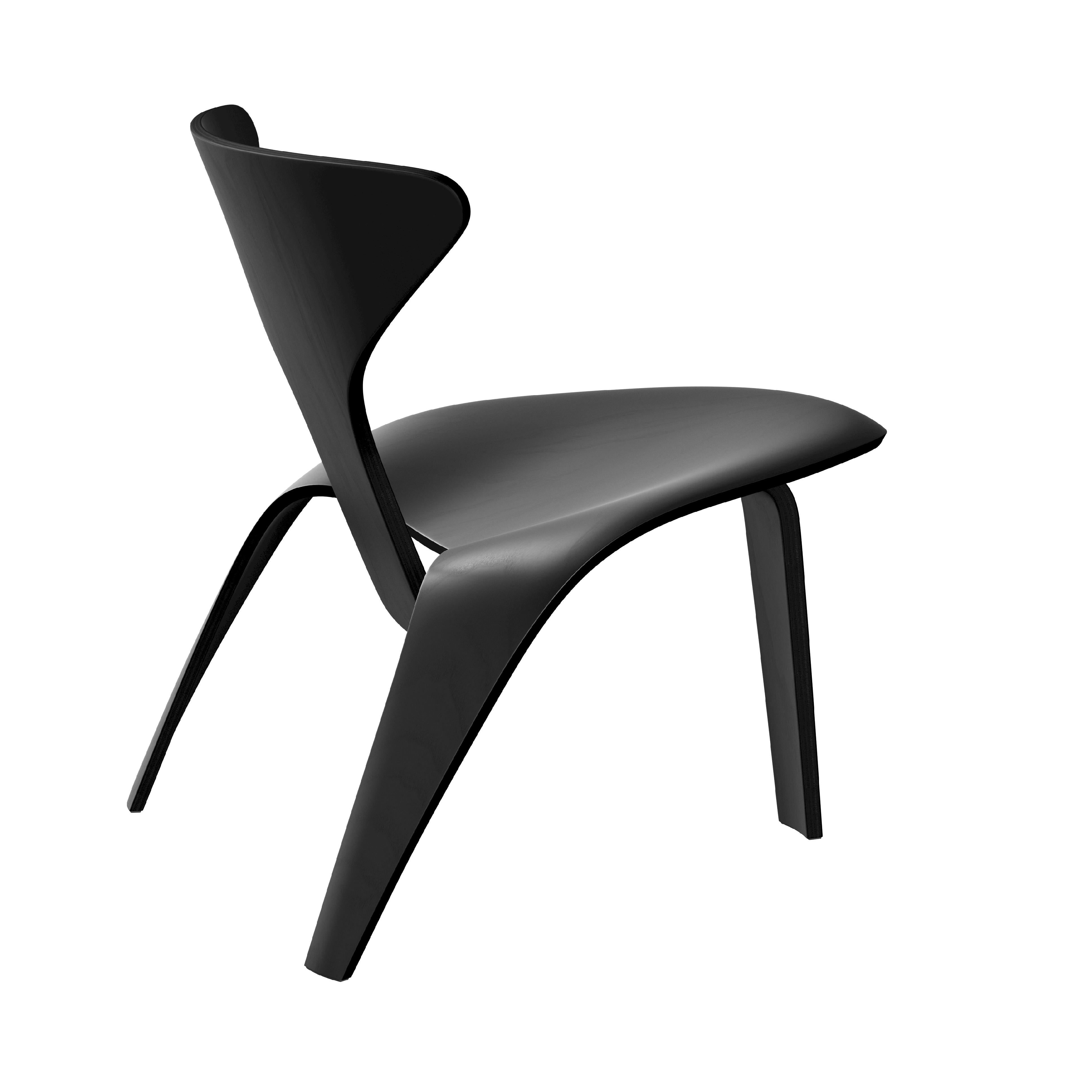 Fritz Hansen PK0 Ein Lounge -Stuhl, schwarz