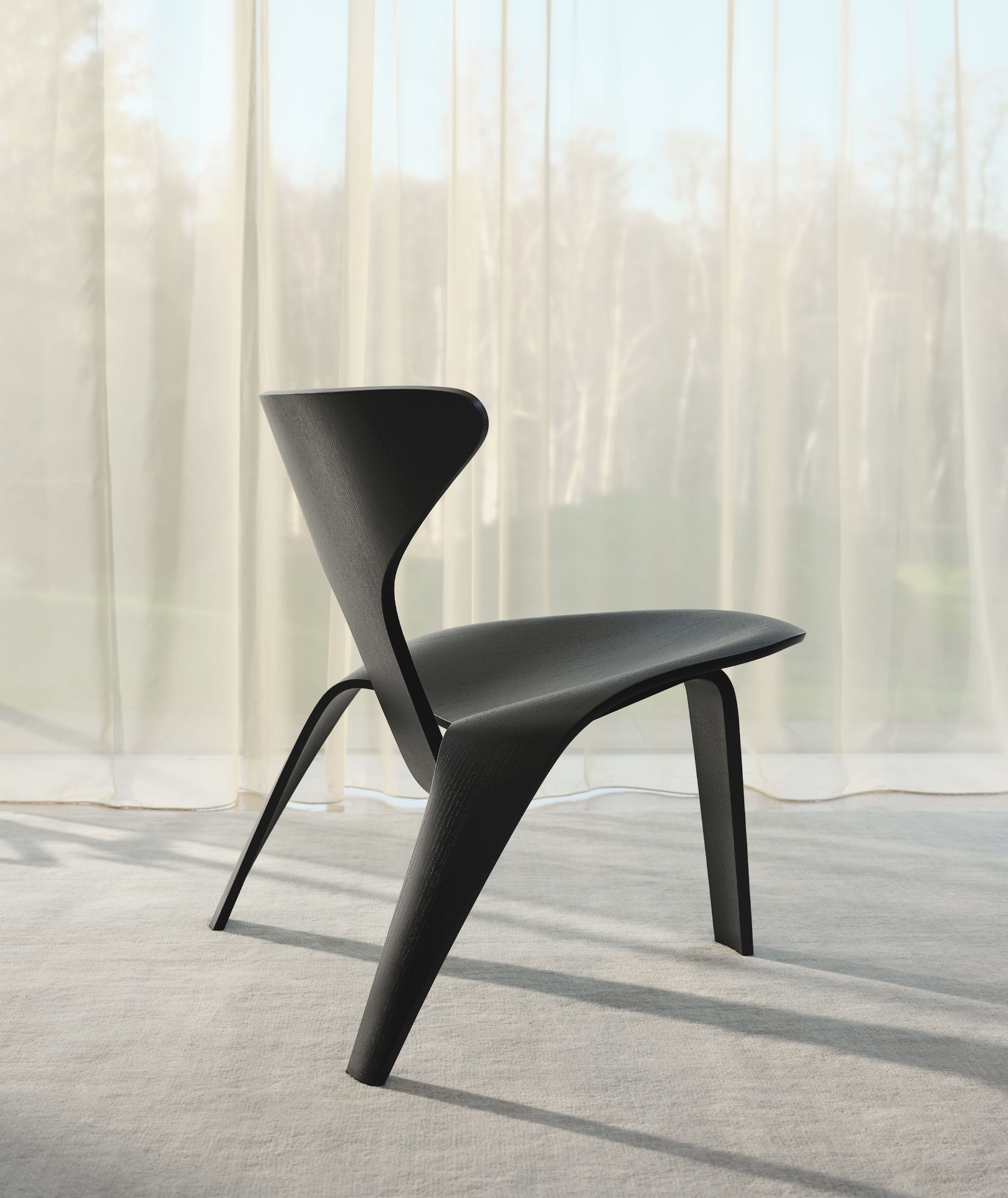 Fritz Hansen Pk0 en loungestol, svart