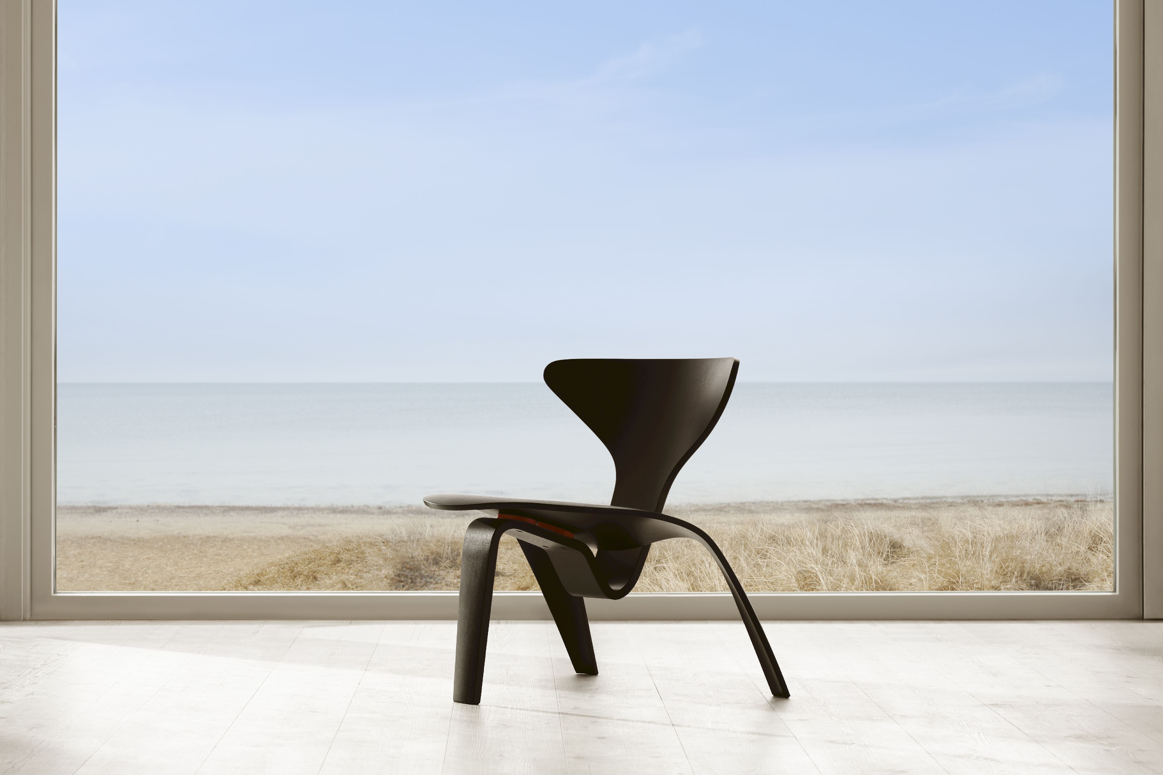 Fritz Hansen Pk0 una silla de salón, negro