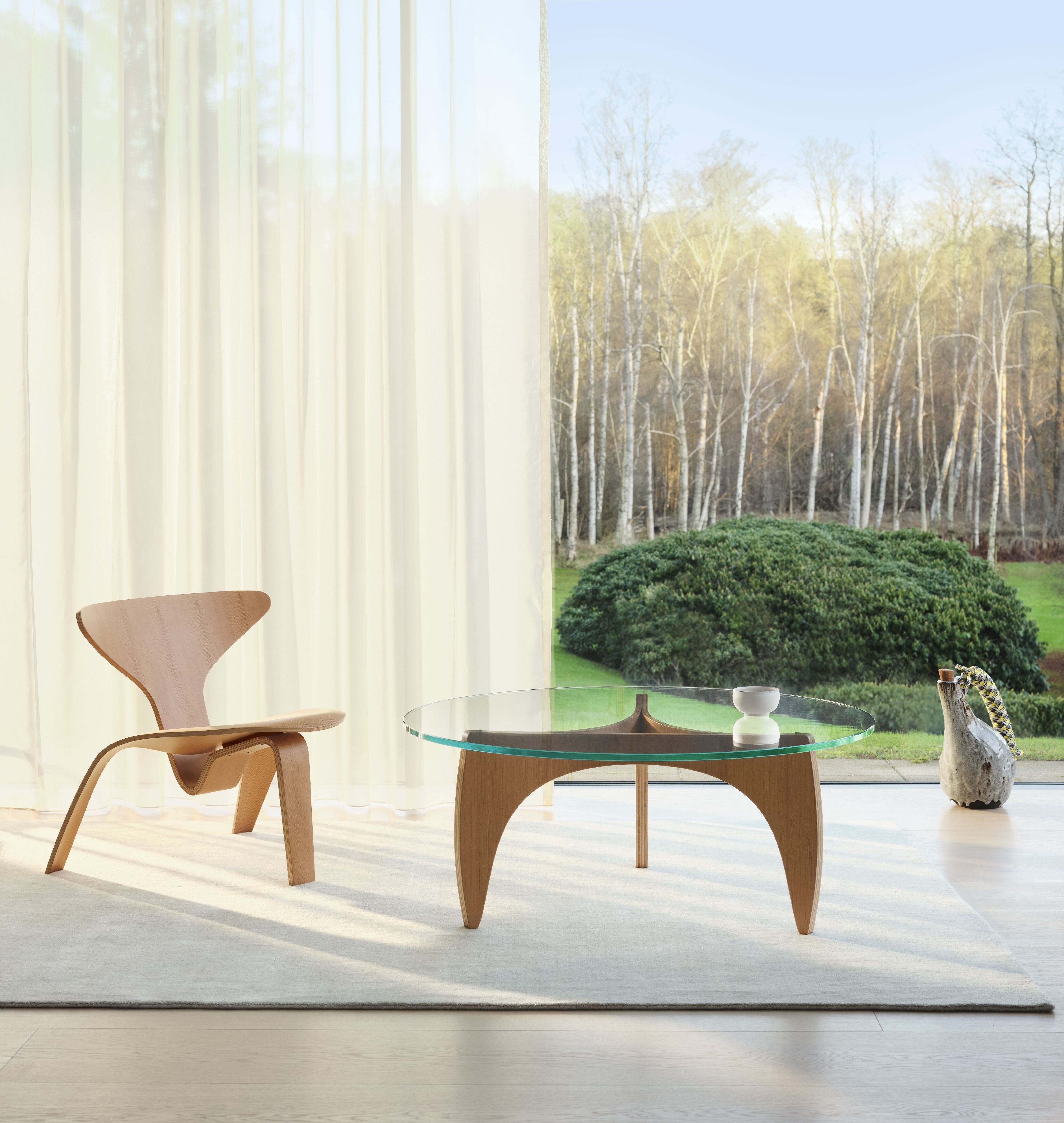 Fritz Hansen pk0 una silla de salón, pino de piedra suiza