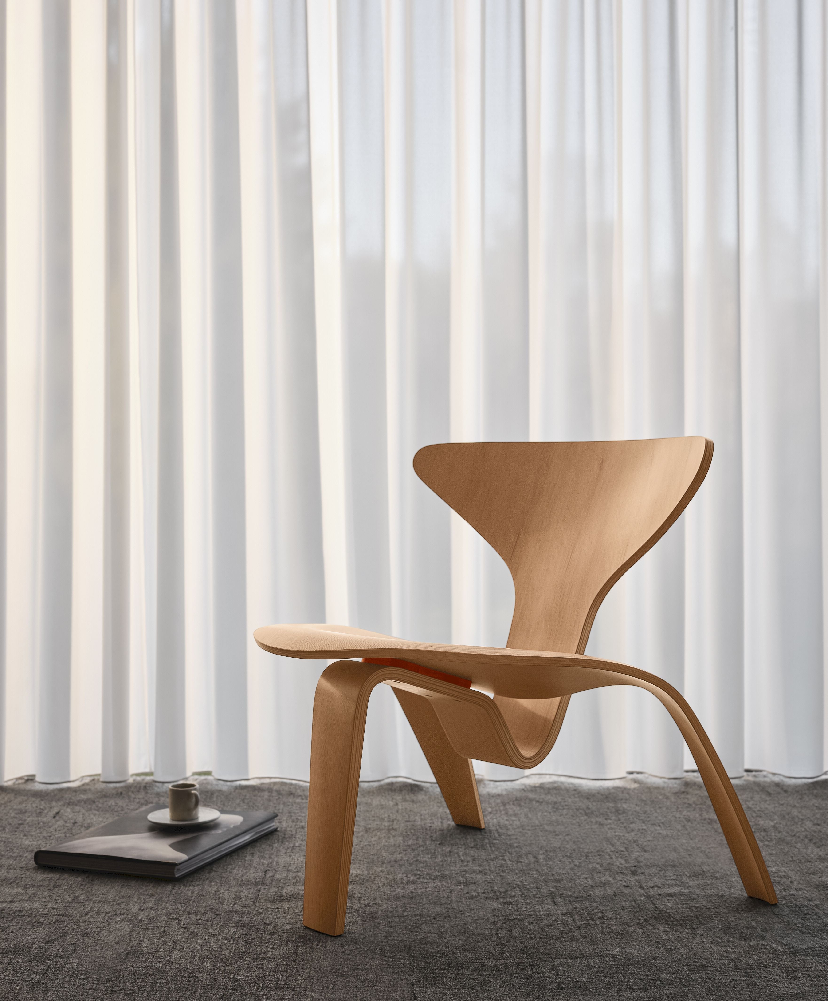 Fritz Hansen pk0 una silla de salón, pino de piedra suiza