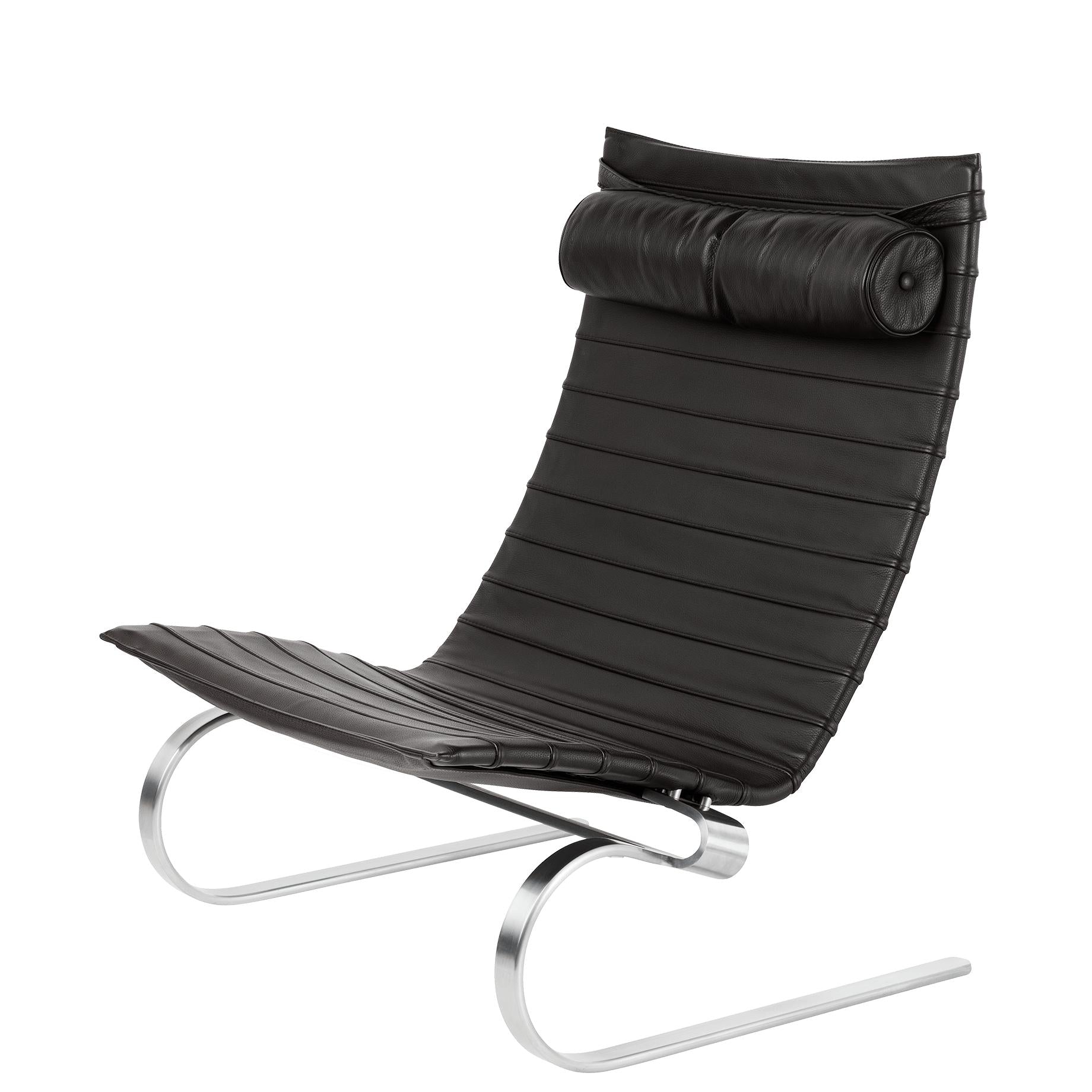 Fritz Hansen PK20 Lounge Stuhl, schwarzes Leder