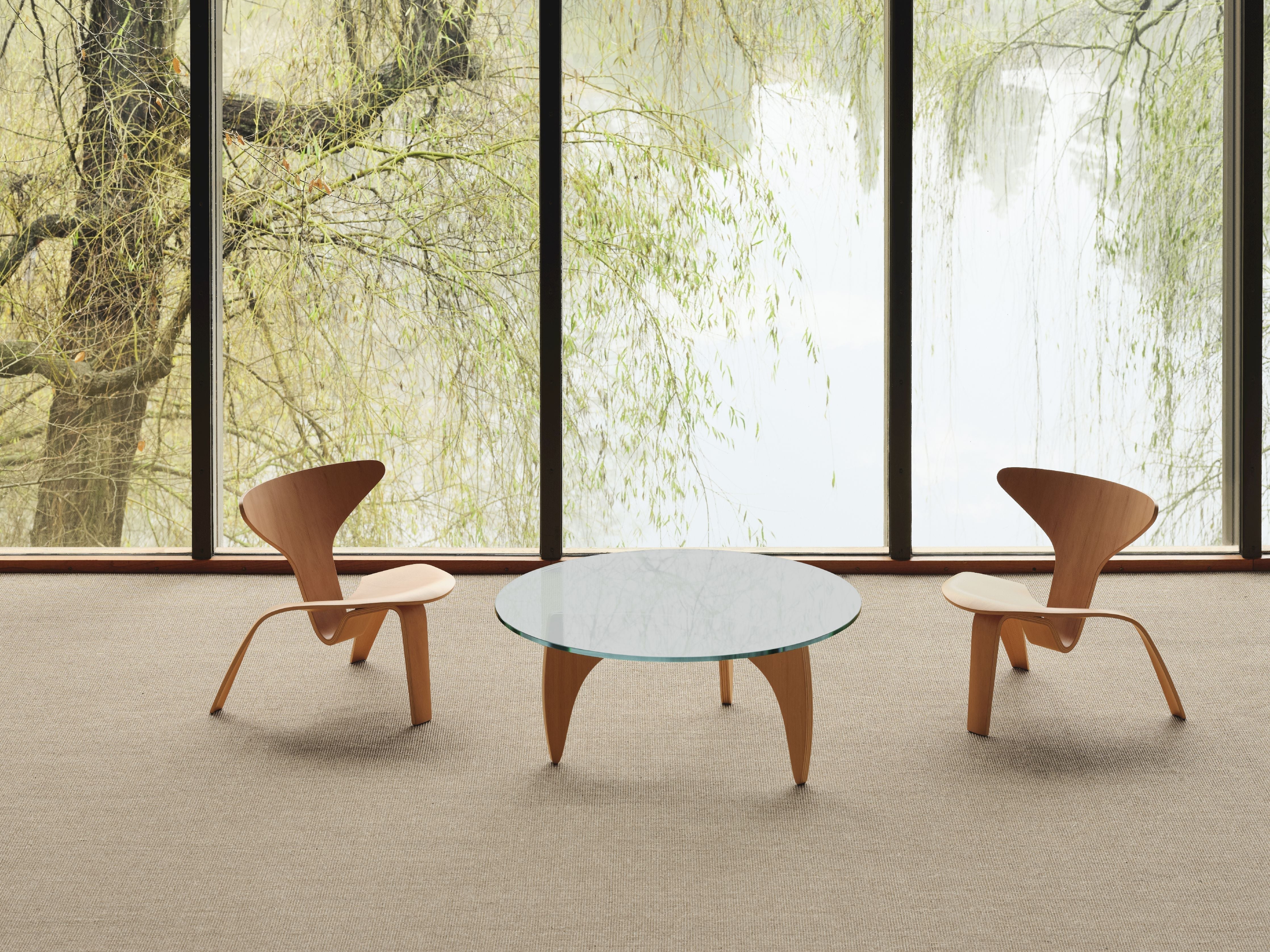 Mesa de café Fritz Hansen Pk60, pino suizo de piedra