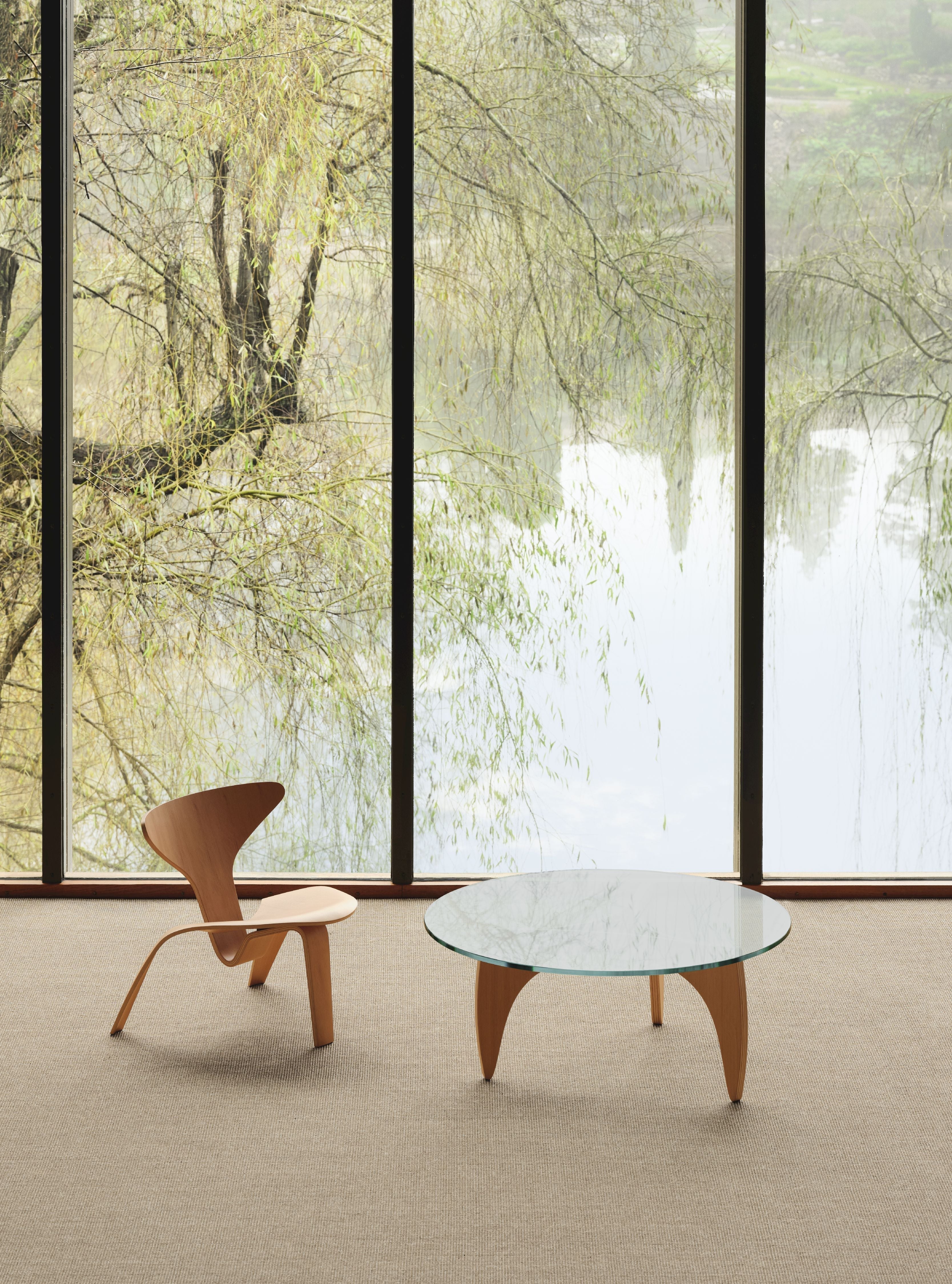 Mesa de café Fritz Hansen Pk60, pino suizo de piedra