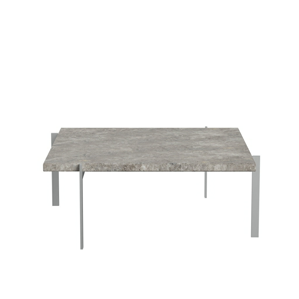 Fritz Hansen PK61 Table basse 80 cm, marbre brun gris