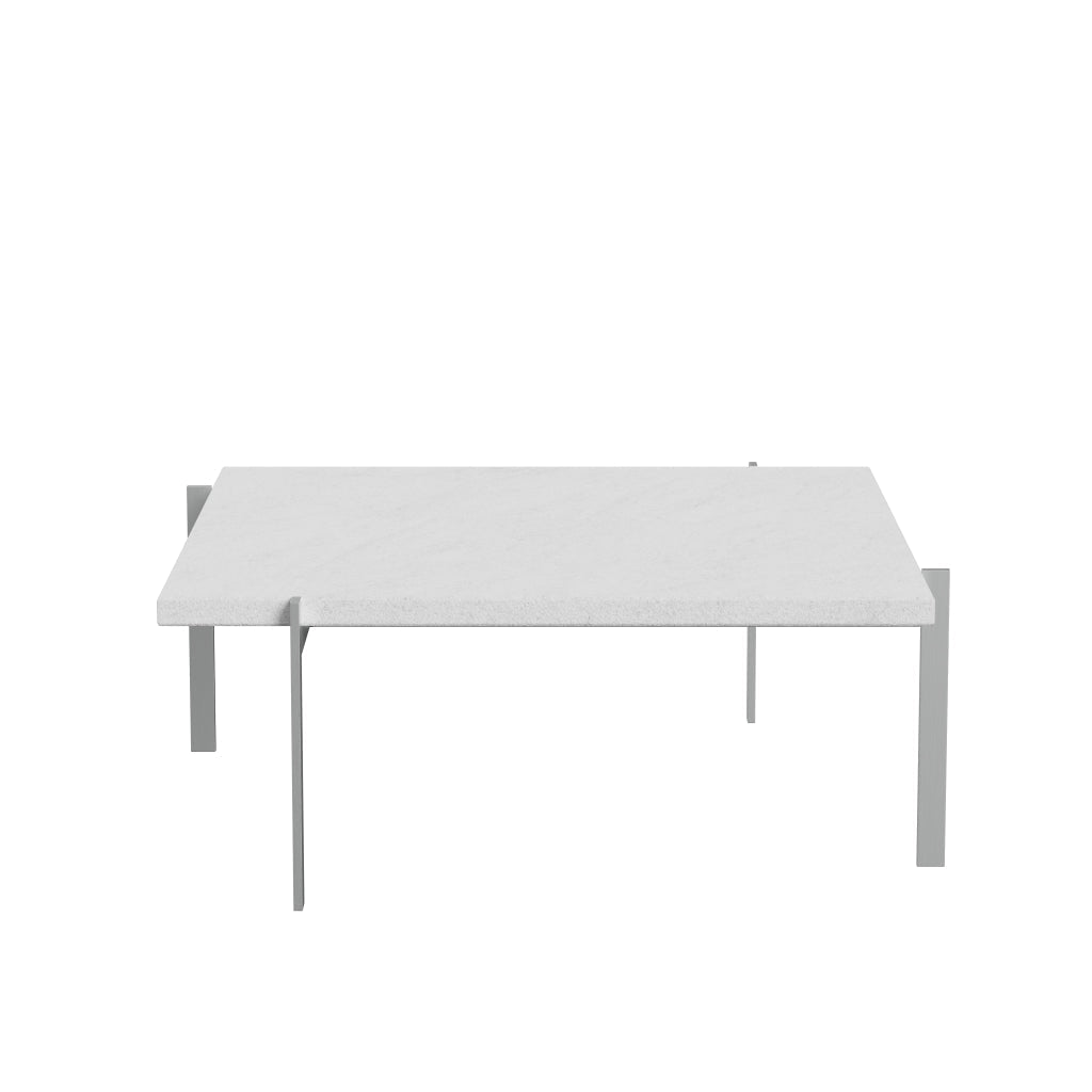 Fritz Hansen PK61 Couchtisch 80 cm, weißer Marmor gerollt