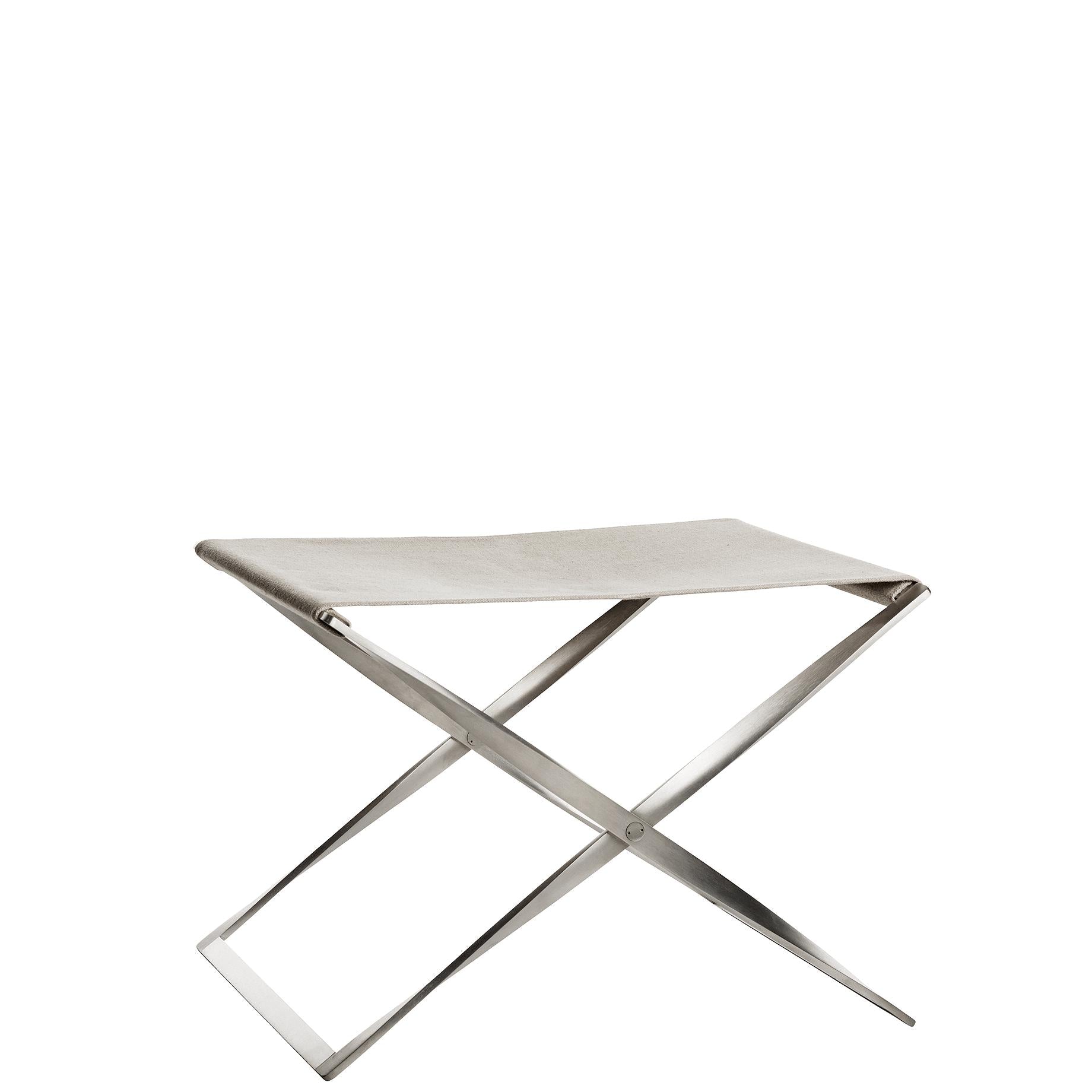 Silla plegable Fritz Hansen PK91, lienzo natural