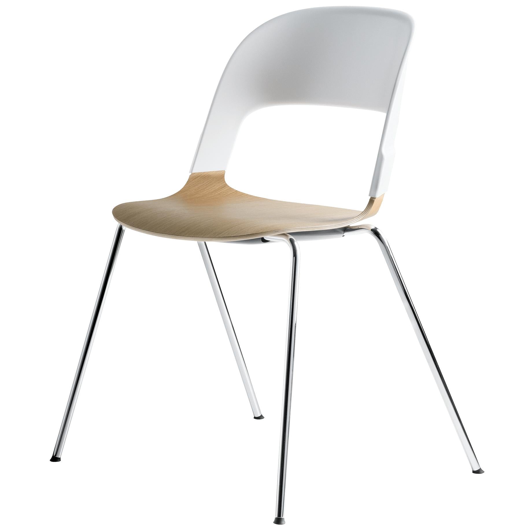 Fritz Hansen Par Stol Farvet Ask/Eg, Hvid/Eg