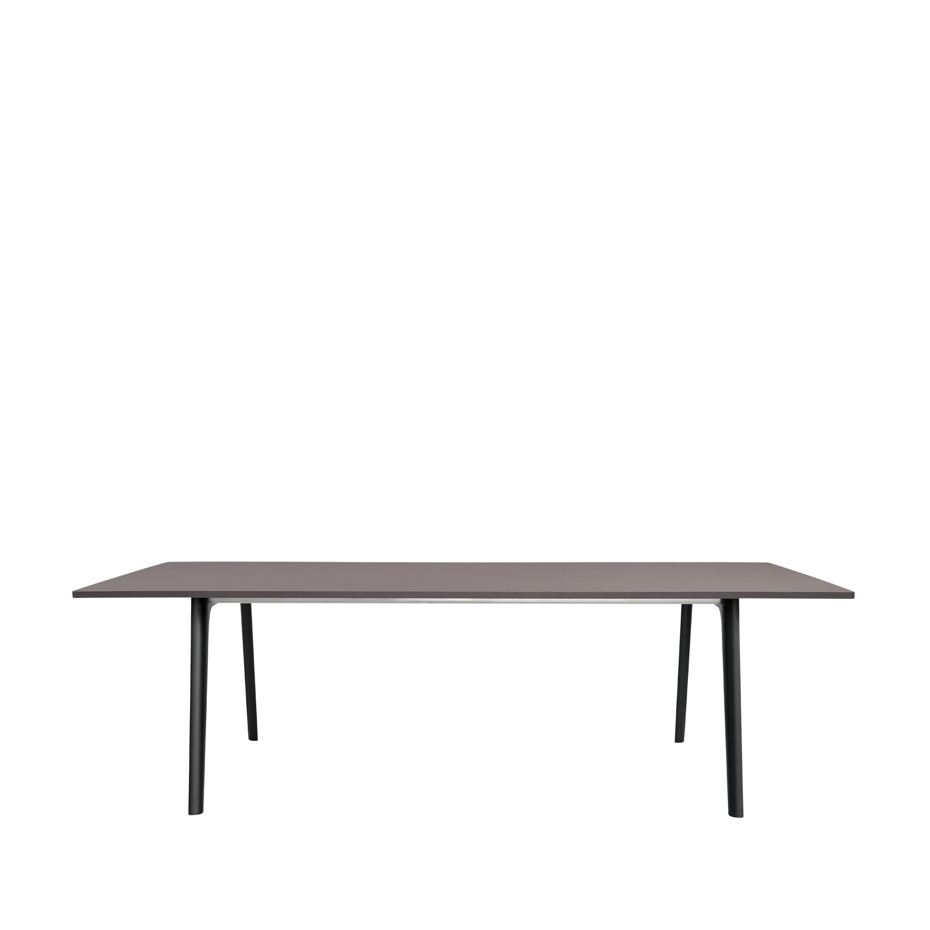 Fritz Hansen Pluralis Tischpulver gemeldetes Aluminium, mauve braunes Laminat