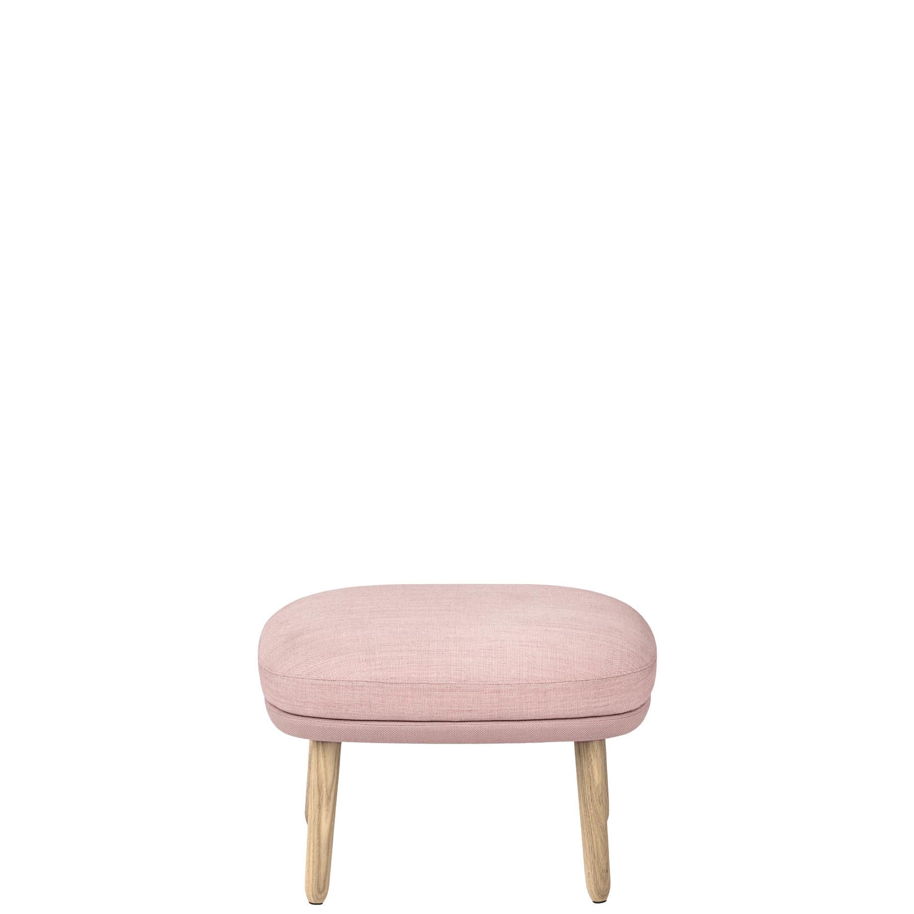 Fritz Hansen Ro Taburet Træ, Steelcut Pink/ Canvas Pink