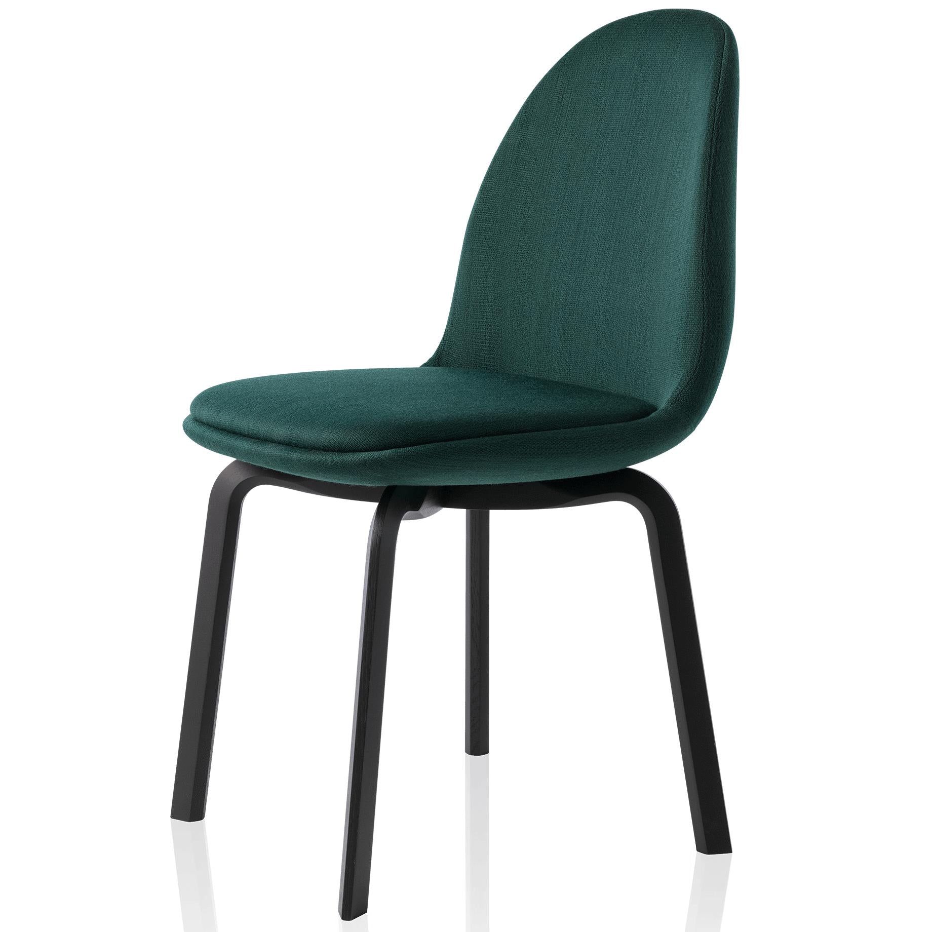 Fritz Hansen Sammren Stuhl Black, Balder dunkelgrün