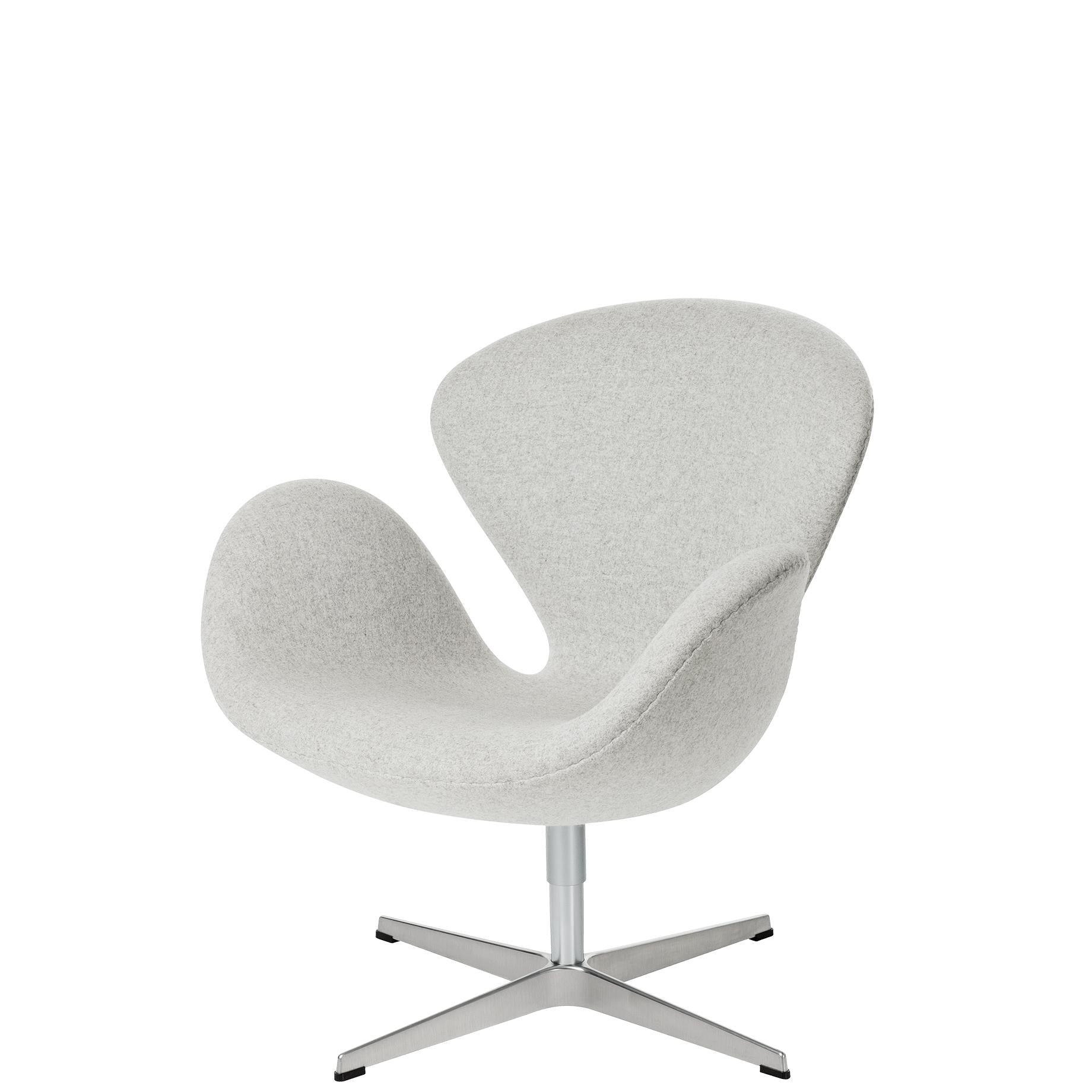 Fritz Hansen Swan Lounge Stuhl Stoff, Divina Melange Hellgrau