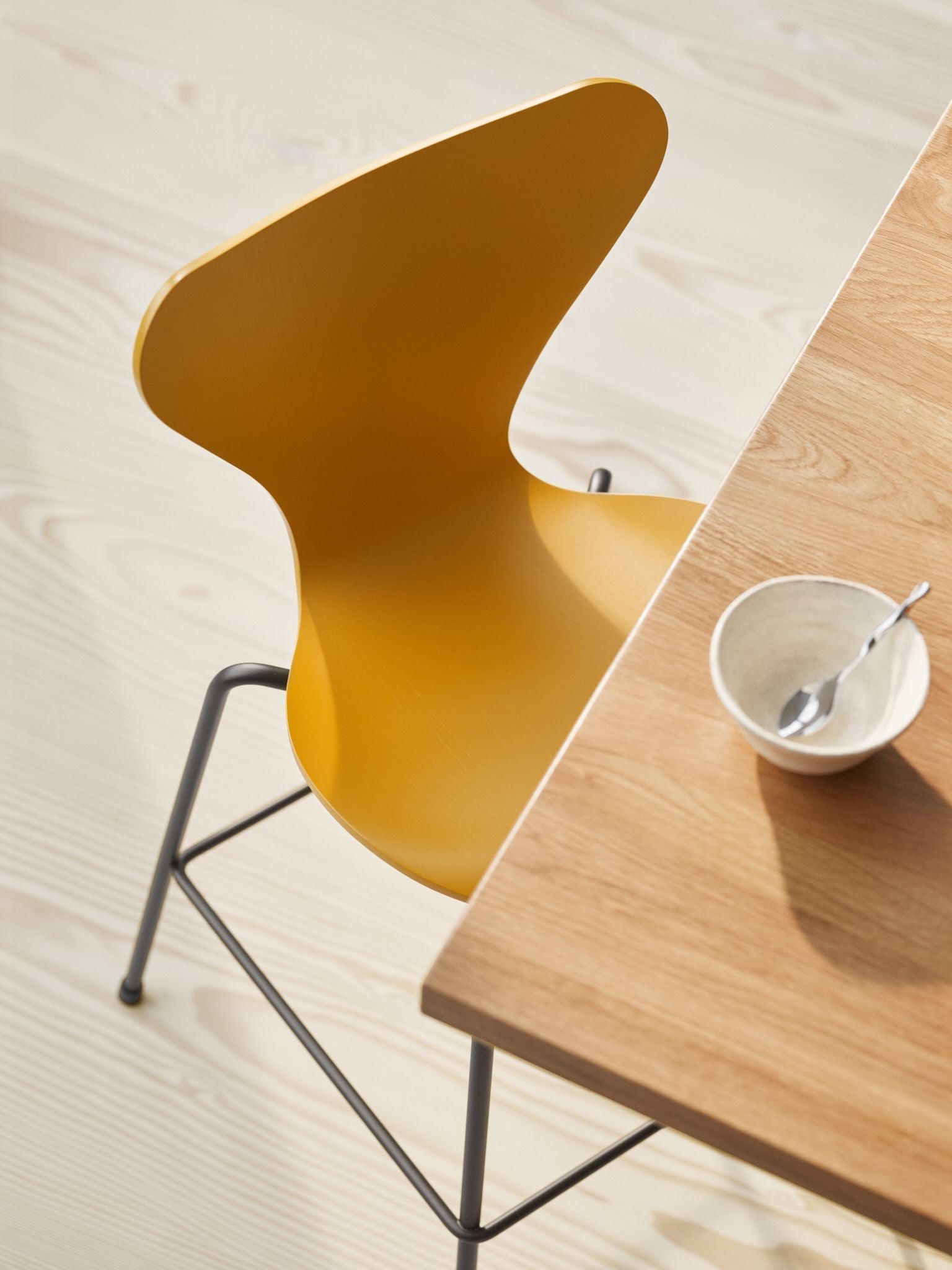 Fritz Hansen Series 7 Junior Chair, Brown Bronze/Burnt Yellow