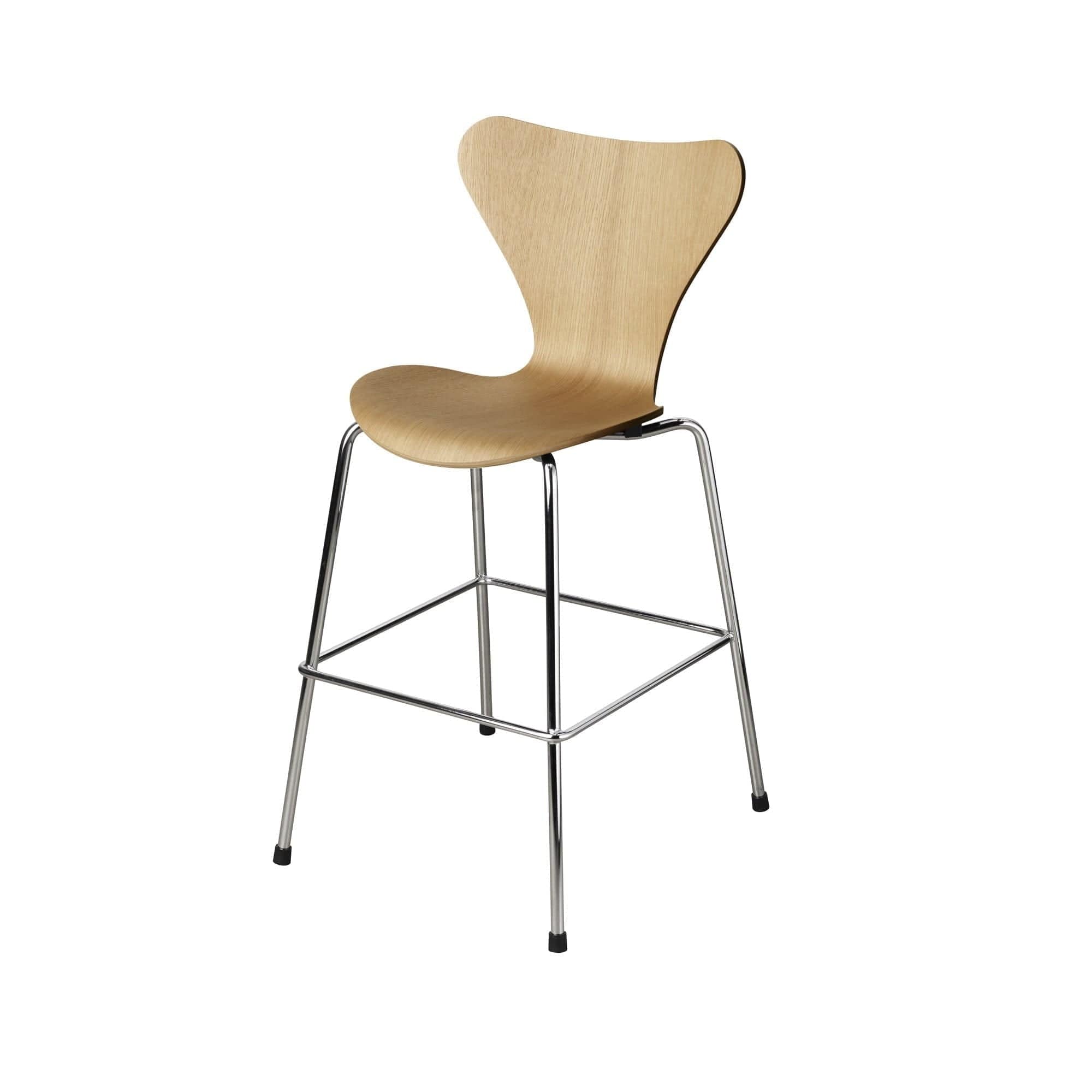 Fritz Hansen Series 7 Silla junior, roble/cromo