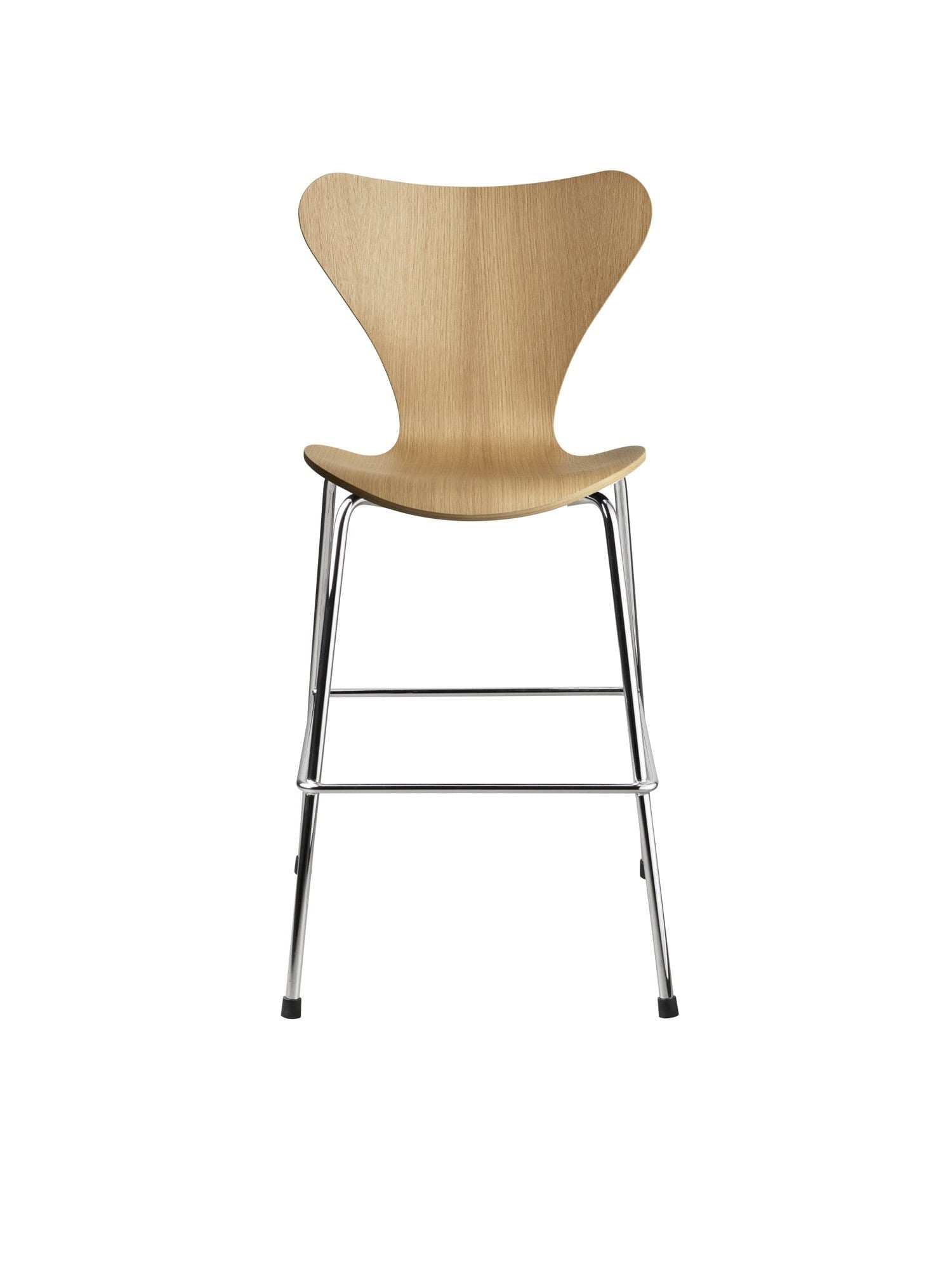 Fritz Hansen Series 7 Silla junior, roble/cromo