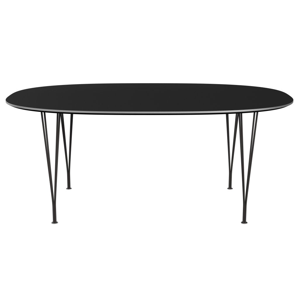 Fritz Hansen Superellipse matbord varmt grafit/svart fenix -laminat, 180x120 cm