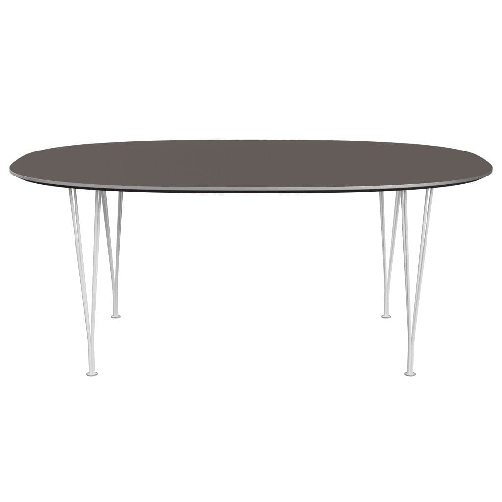 Fritz Hansen Superellipse Dining Table White / Grey Fenix ​​Laminats, 180x120 cm