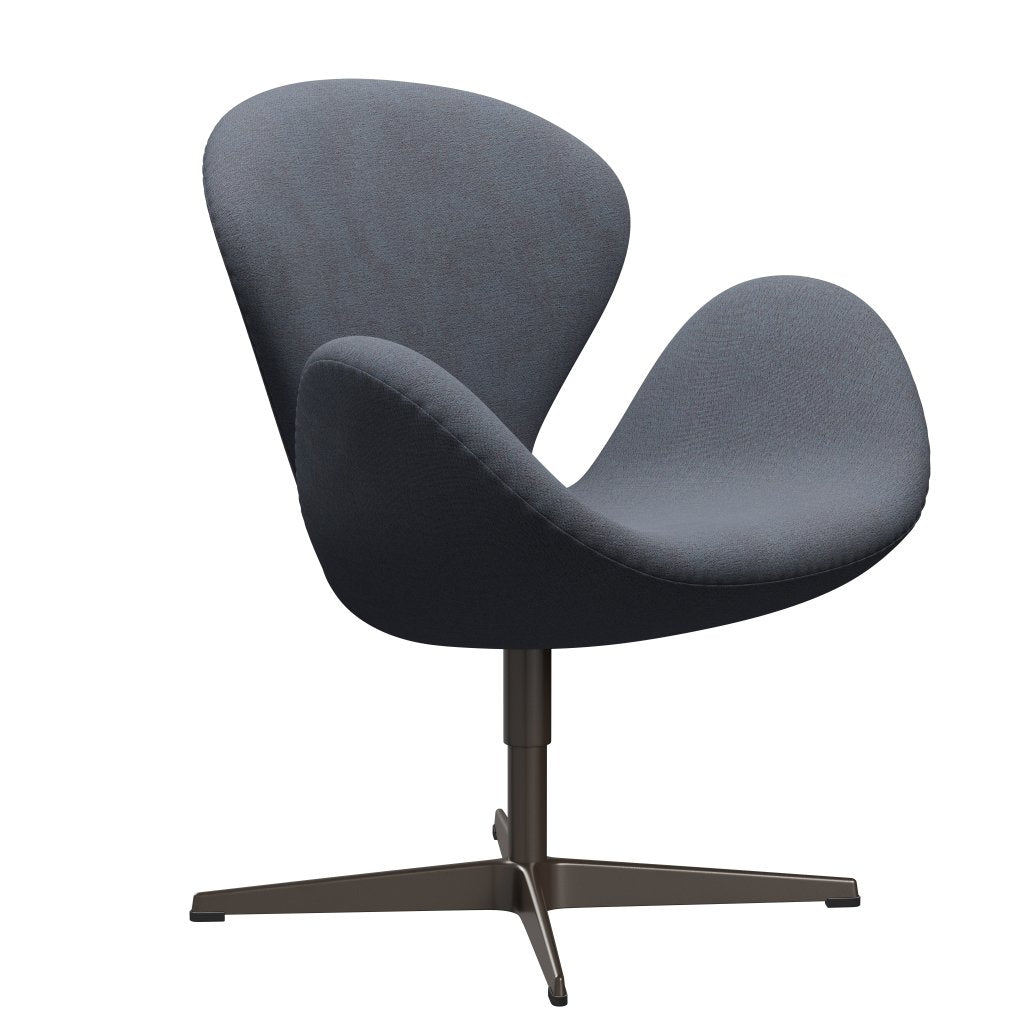 Fritz Hansen Swan Lounge stol, brun bronze/Christianshavn Orange/Blue