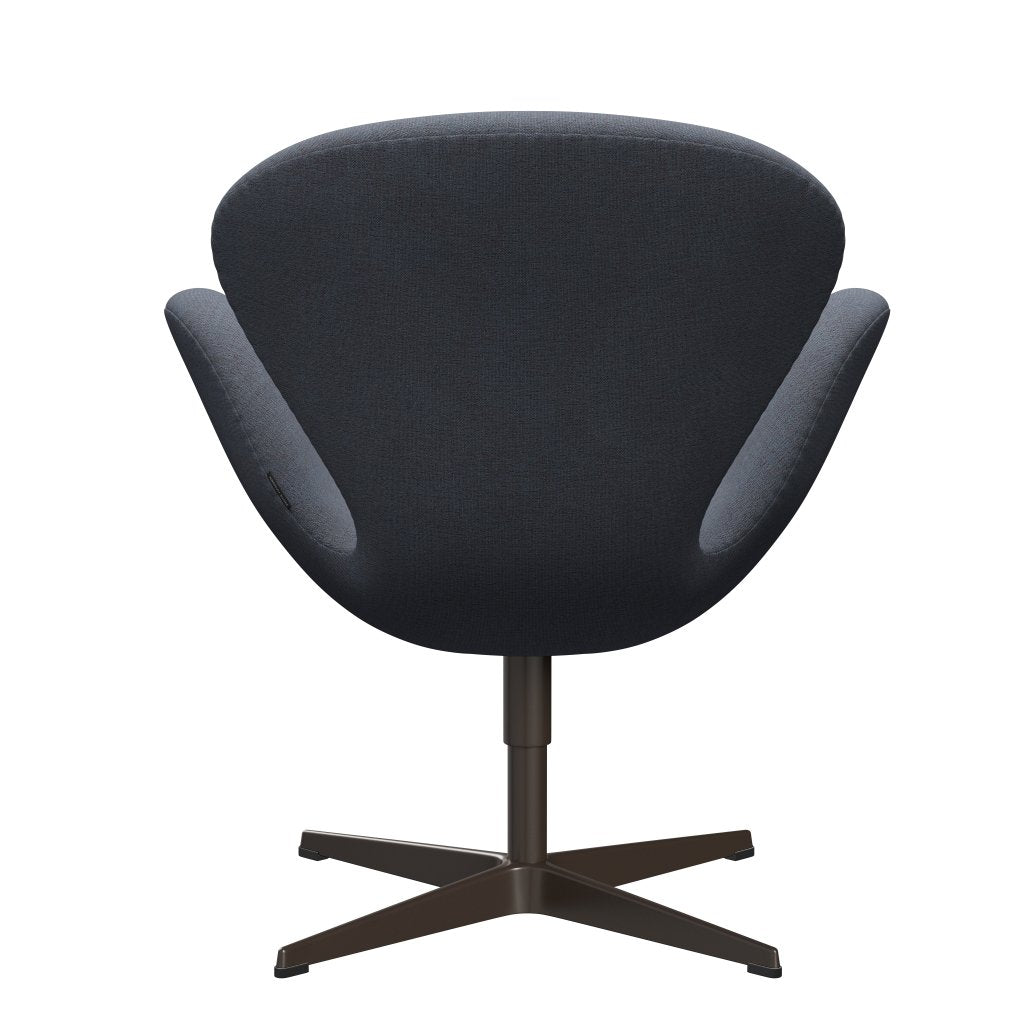 Fritz Hansen Swan Lounge stol, brun bronze/Christianshavn Orange/Blue