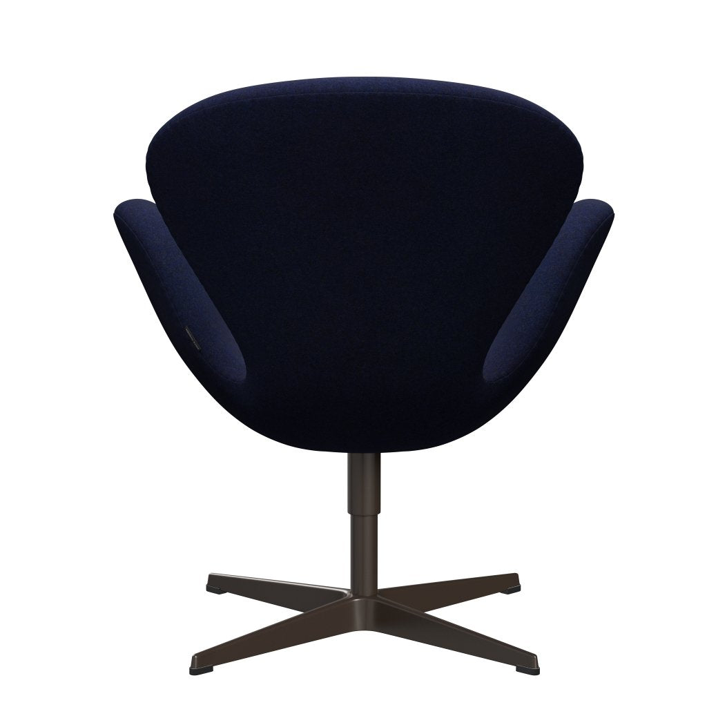 Fritz Hansen Swan Lounge stol, brun bronze/divina MD Midnight Blue