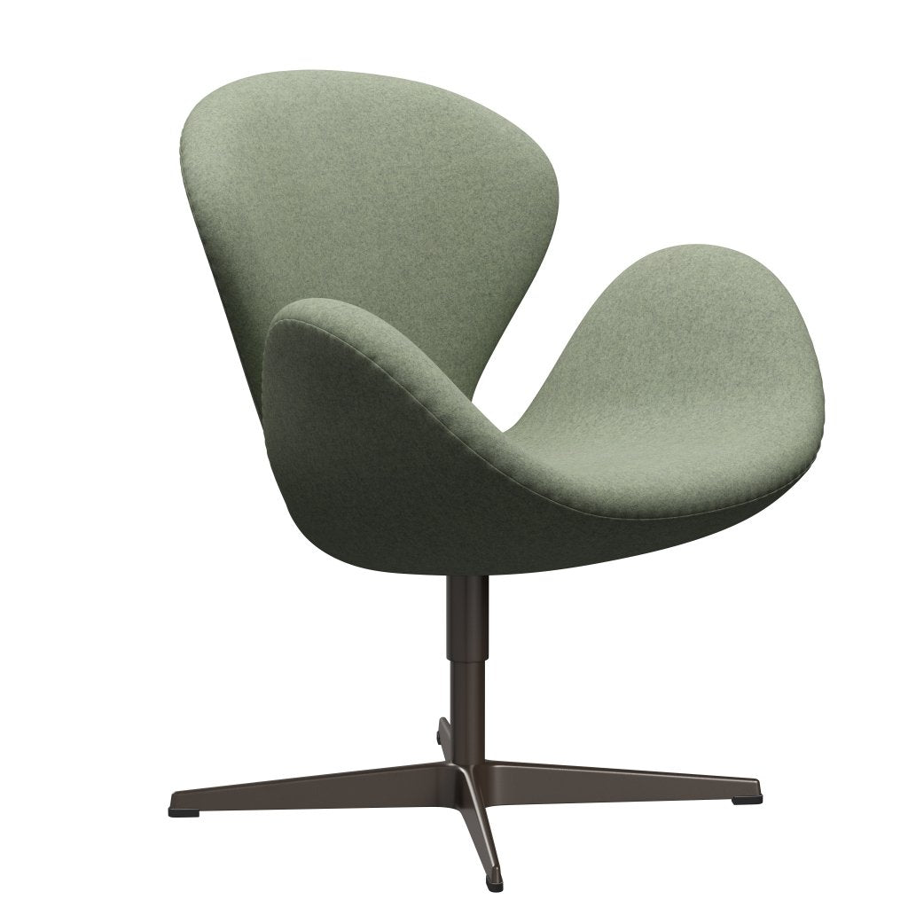 Fritz Hansen Swan Lounge Chair, bronze brun / divina melange vert vert