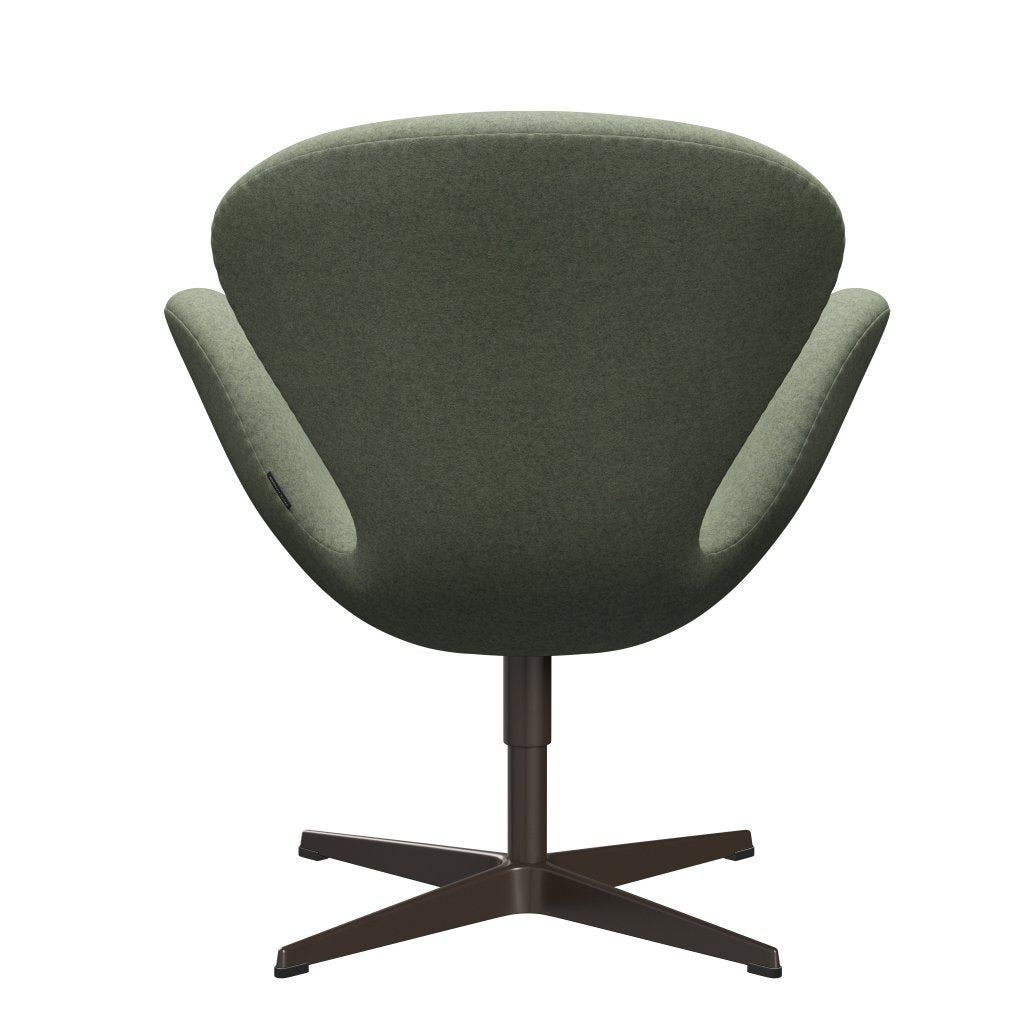 Fritz Hansen Swan Lounge Chair, bronze brun / divina melange vert vert