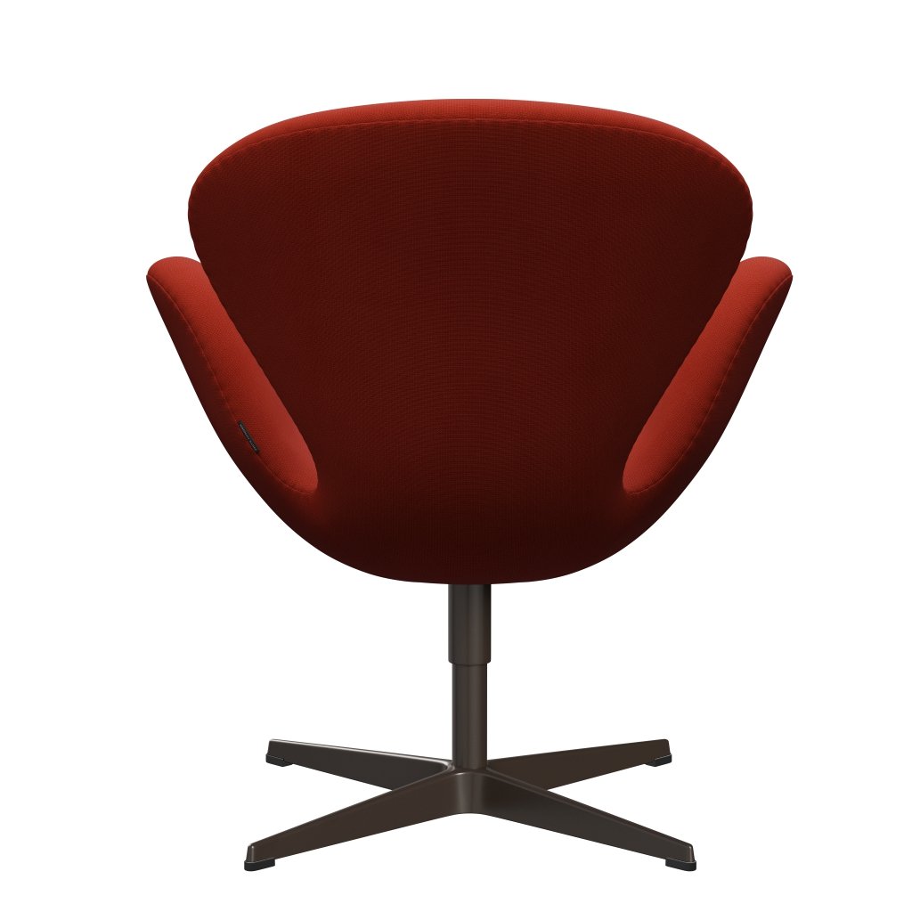 Fritz Hansen Swan Lounge Chair, bronze brun / renommée rouge orange