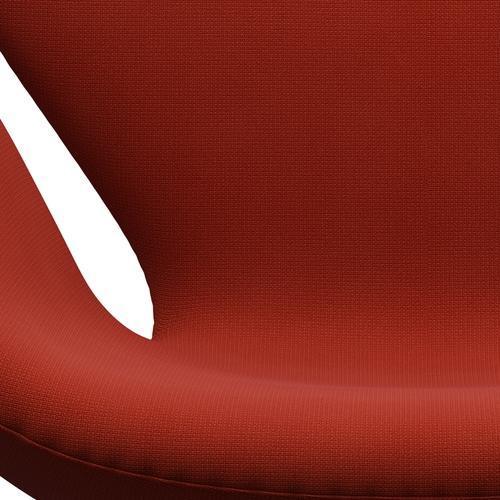 Fritz Hansen Swan Lounge Chair, braune Bronze/Ruhmorange rot