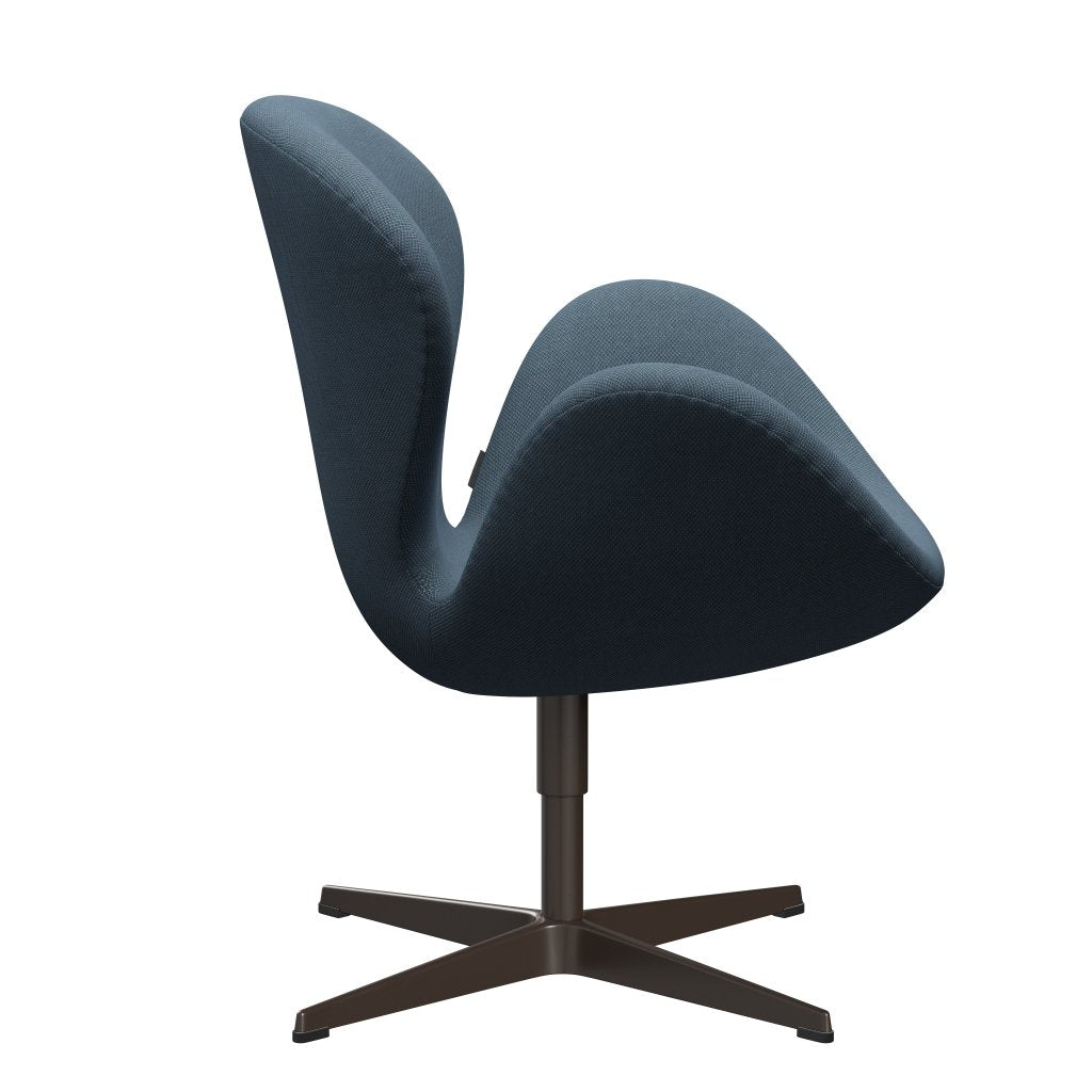 Fritz Hansen Swan Lounge Chair, bronze brun / Fiord Stone Blue