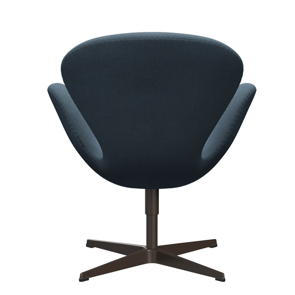 Fritz Hansen Swan Lounge Chair, Brown Bronze/Fiord Stone Blue