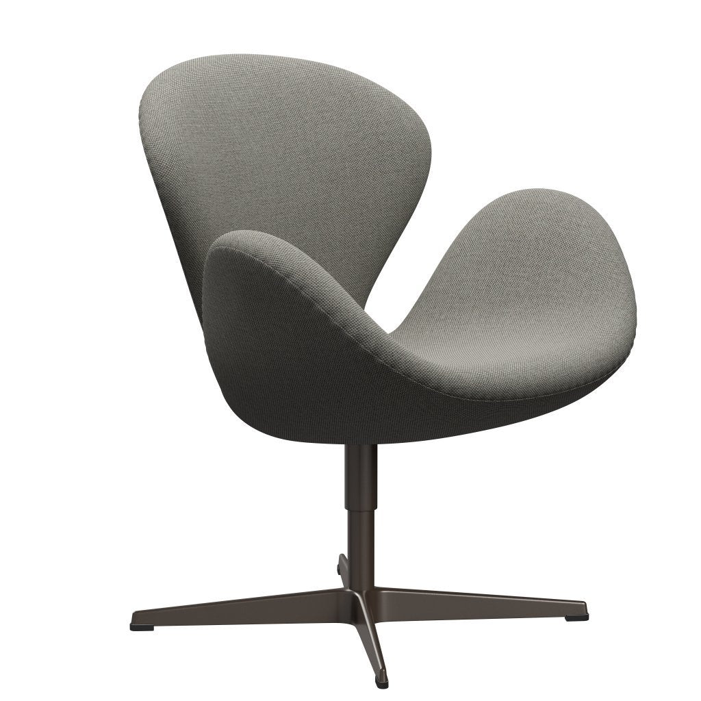 Fritz Hansen Swan Lounge Chair, bronce marrón/re lana gris blanco/uni