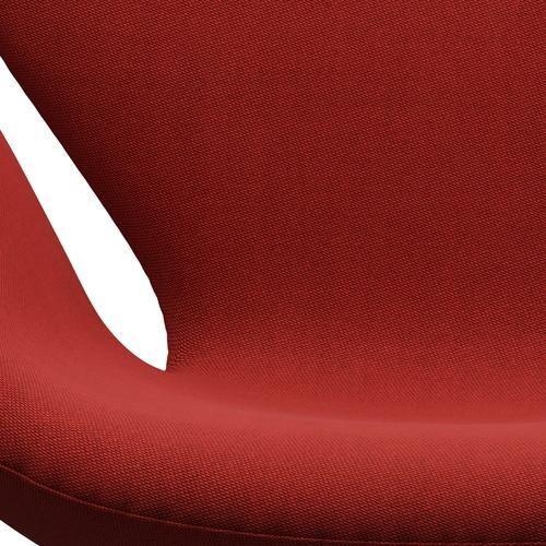 Fritz Hansen Swan Lounge Chair, Brown Bronze/Rime Light Red/Dark Red