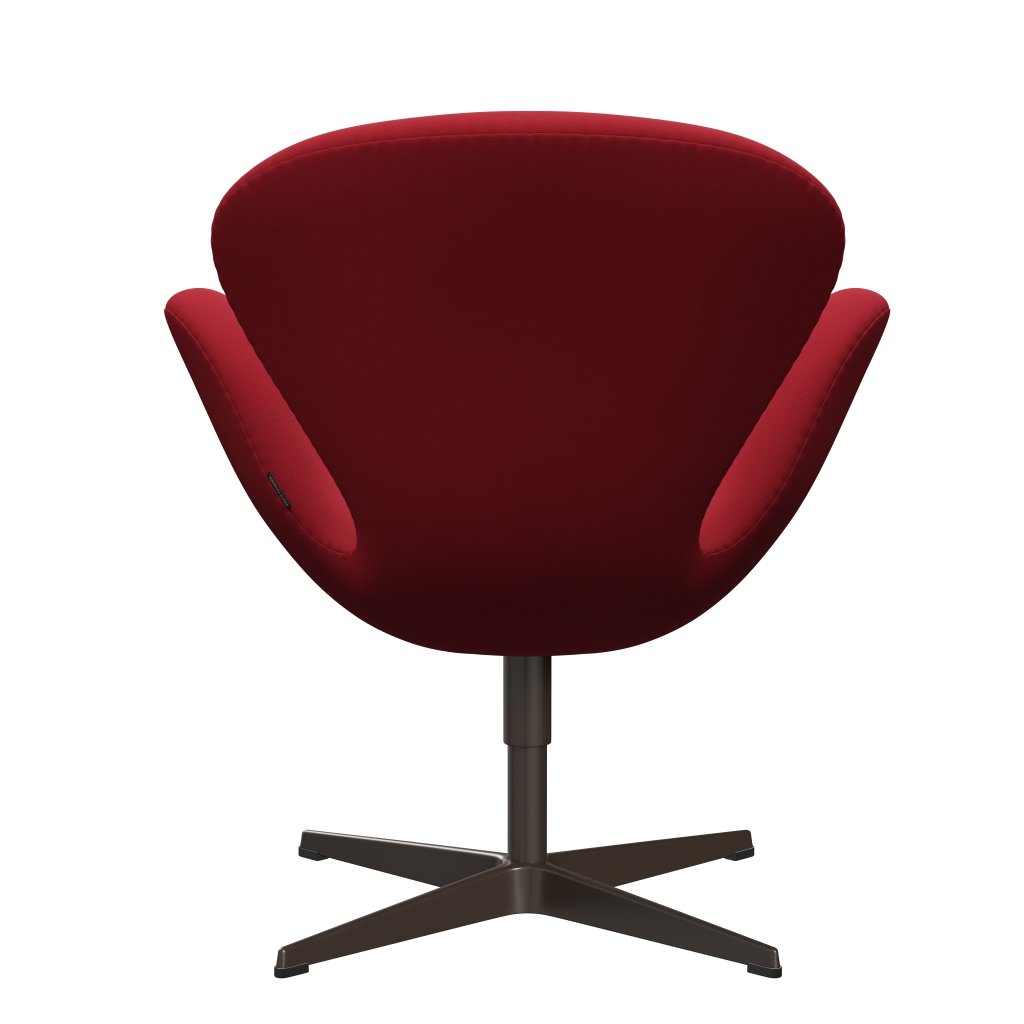 Fritz Hansen Swan Lounge stol, brun bronze/stålcut standard/lys mørkerød