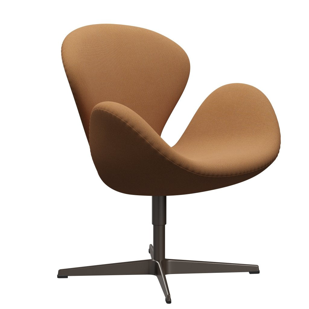 Fritz Hansen Swan Lounge Chair, Brown Bronze/Steelcut Trio Camel