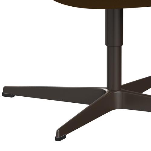 Fritz Hansen Swan Lounge Stuhl, braune Bronze/Stahlcut -Trio Senf dunkel