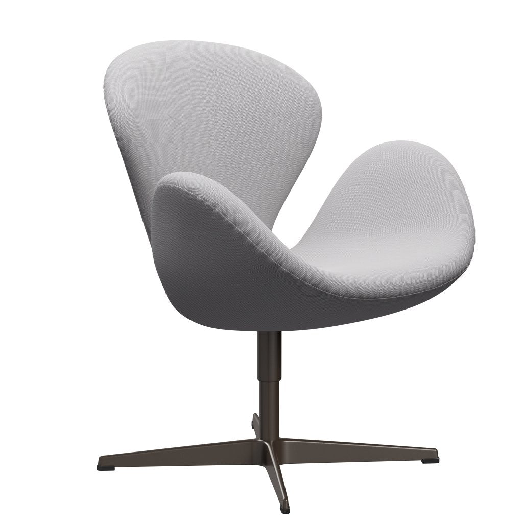 Fritz Hansen Swan Lounge stol, Brown Bronze/Steelcut Trio White & Light Gray