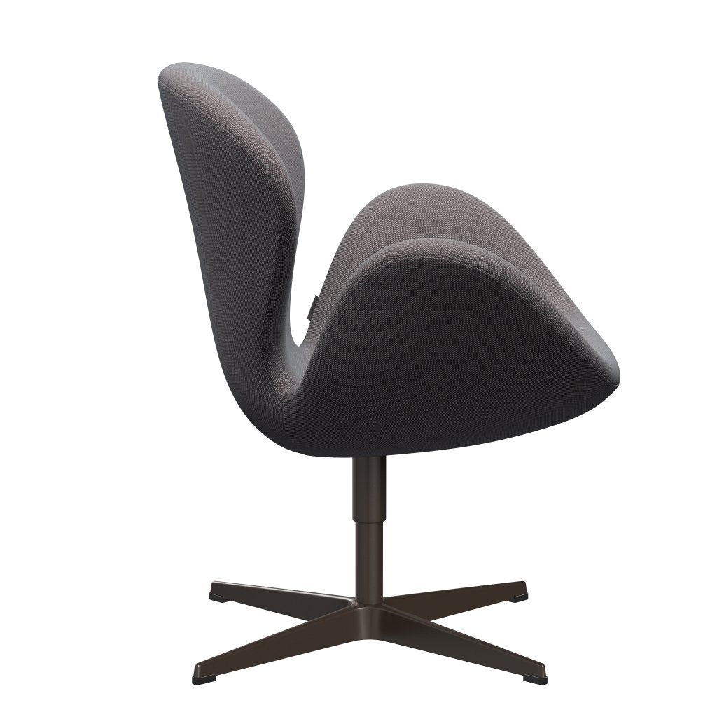 Fritz Hansen Swan Lounge stol, brun bronze/stålcut trio blød blå/brun/sort