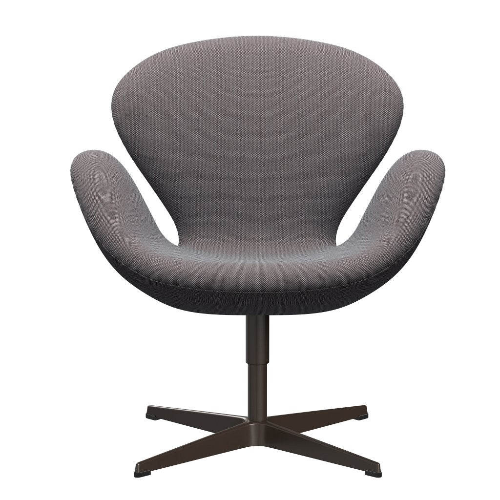 Fritz Hansen Swan Lounge Stuhl, braune Bronze/Stahlcut -Trio weich blau/braun/schwarz