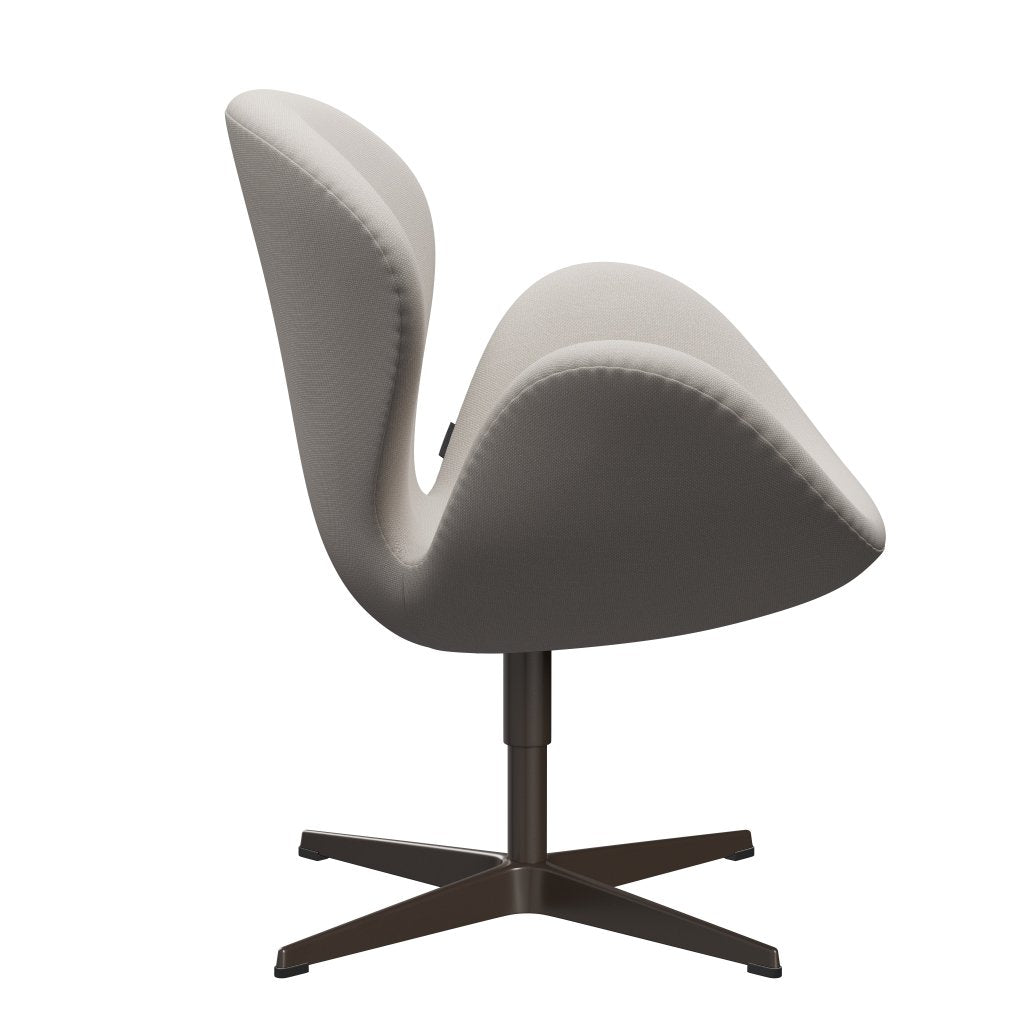 Fritz Hansen Swan Lounge Stuhl, braune Bronze/Stahlcut Wolle weiß