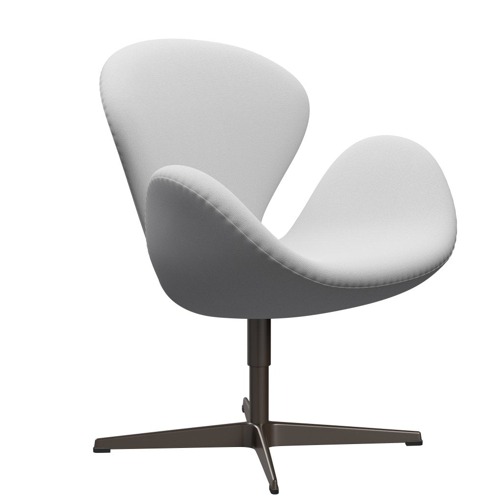 Fritz Hansen Swan Lounge stol, brun bronze/sunniva lærred natur