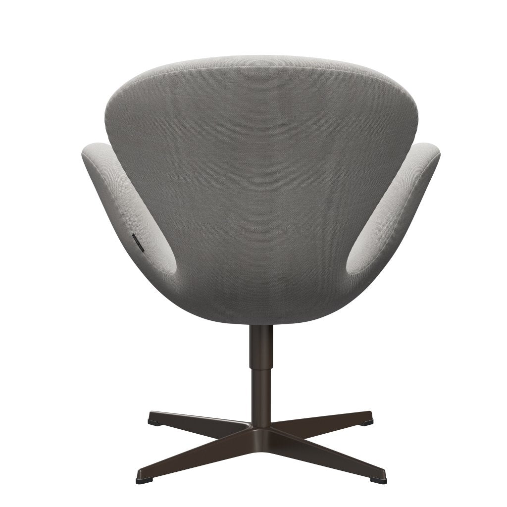 Fritz Hansen Swan Lounge stol, brun bronze/sunniva lærred natur