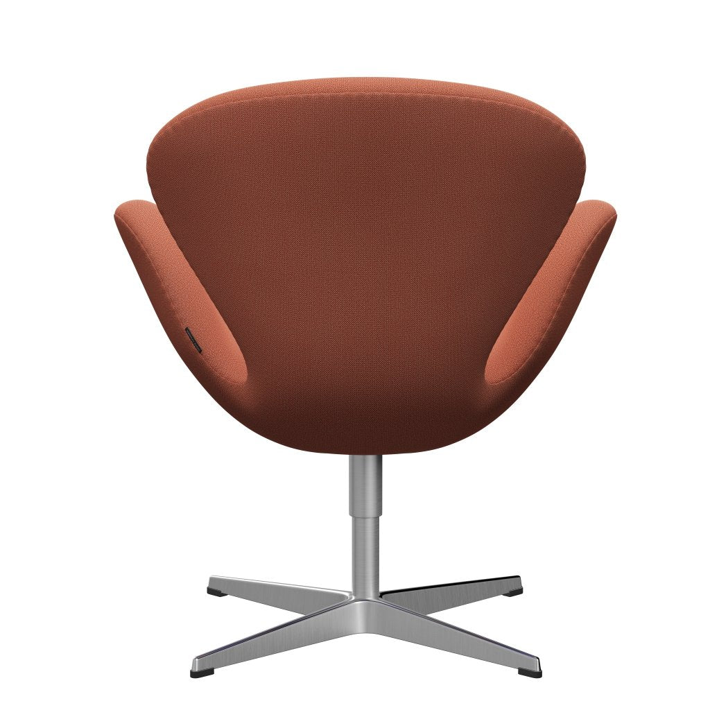 Fritz Hansen Swan Lounge stol, satin børstet aluminium/fangst brændt orange