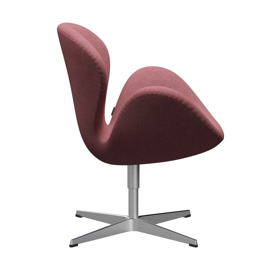 Sillón Fritz Hansen Swan, aluminio cepillado por satén/Divina Melange Pink