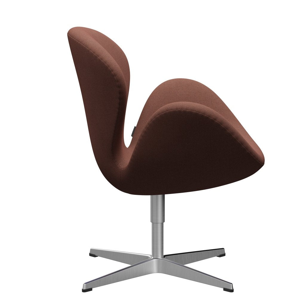 Fritz Hansen Swan Lounge Stuhl, Satin gebürstete Aluminium/Fiordrosa